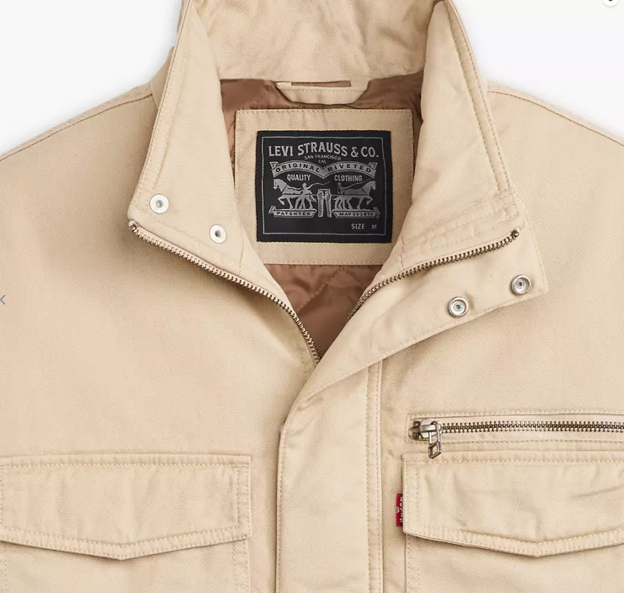 Levi’s Men’s Miramar Military Jacket Vintage Style L & XL $108 MSRP NWT