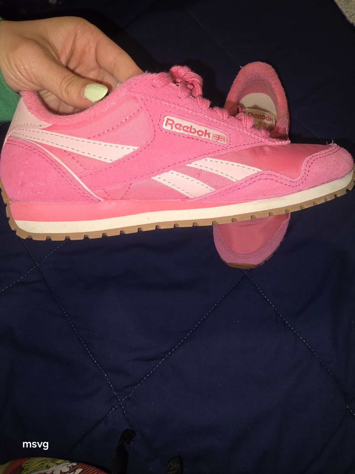 Reebok Pink/White Low Top Lace-Up Athletic Sneaker Men Casual Activewear