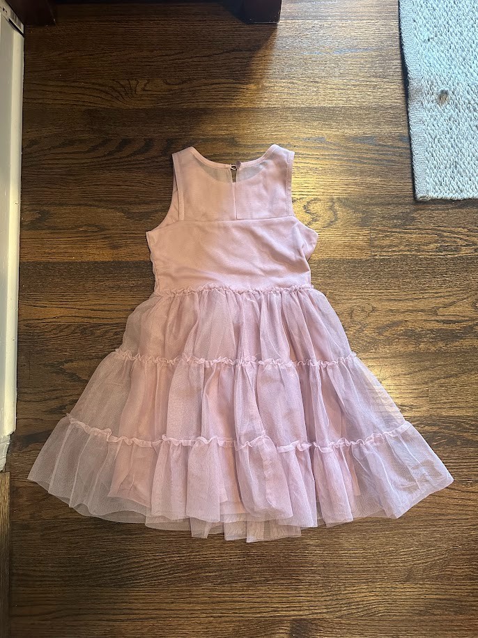 Cat & Jack Girls Dress Rose Pattern Blush/Pink Size 6-7 Pre Owned