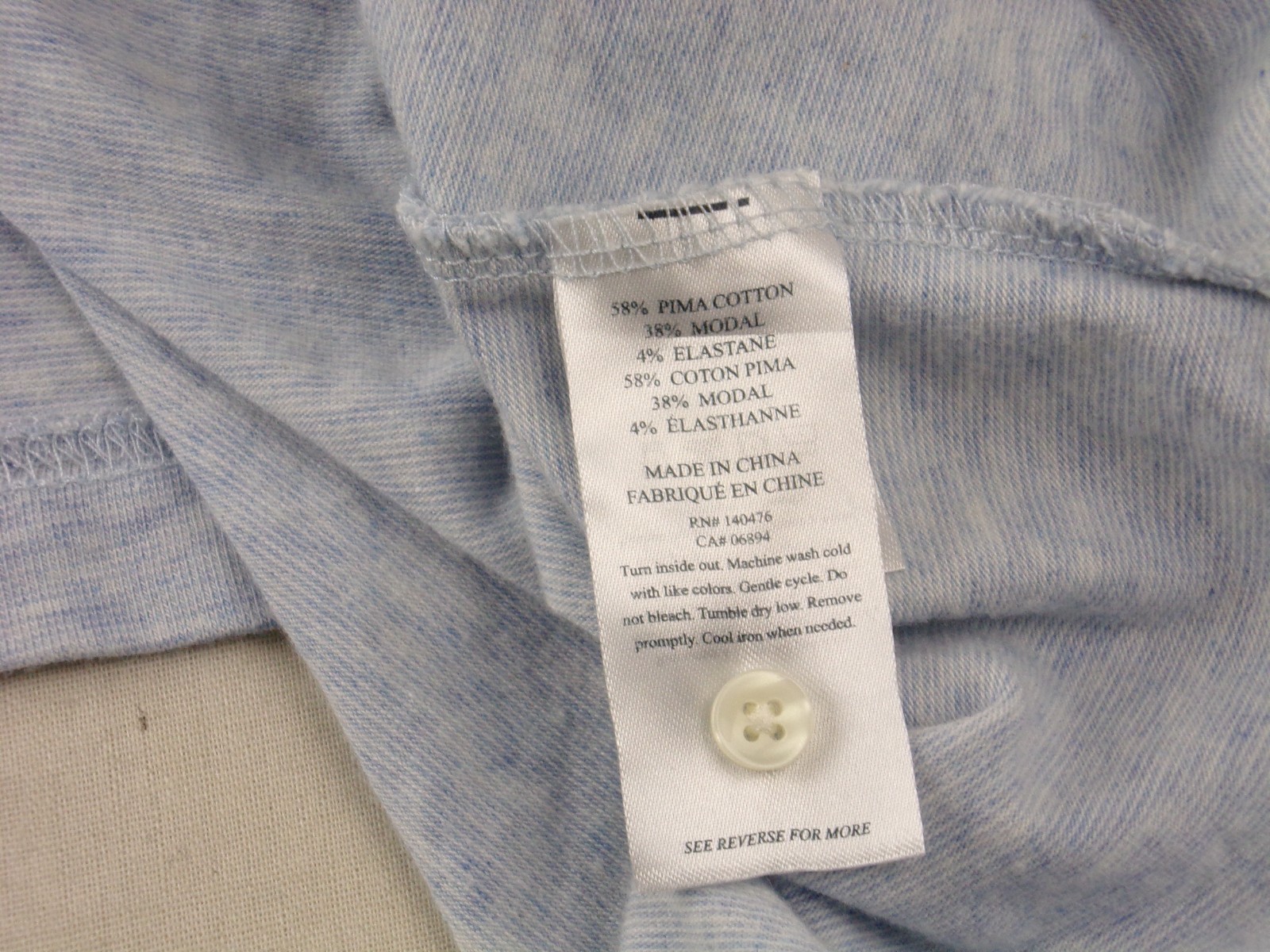 Faherty Movement Polo Shirt 2XL Blue Stretch 3 Button Placket MKC0115