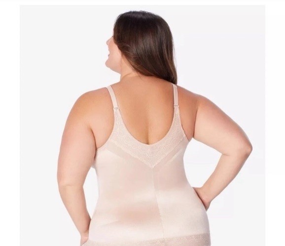 NEW RUBY RIBBON PIN UP CAMI WOMENS size 50 Pale Nude Lace Shapewear