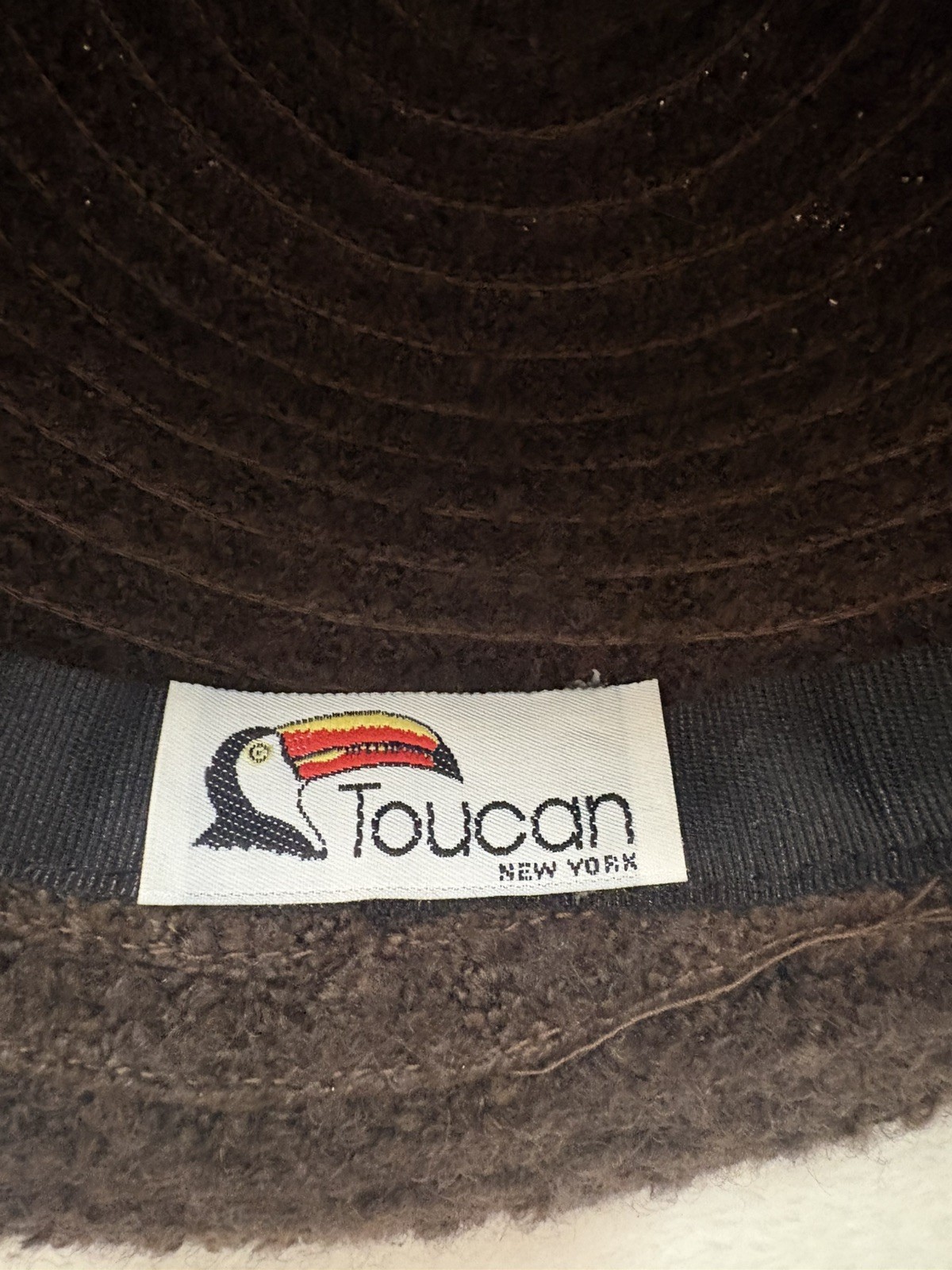 Vtg Toucan Collection New York Hats Bucket Sunhat Pair Tan & Chocolate