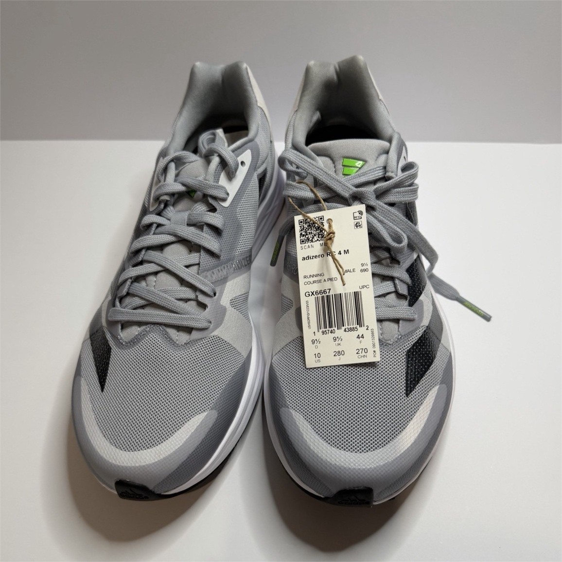 adidas Adizero RC 4 Halo Silver/Core Black/Dash Grey GX6667 Running Shoes