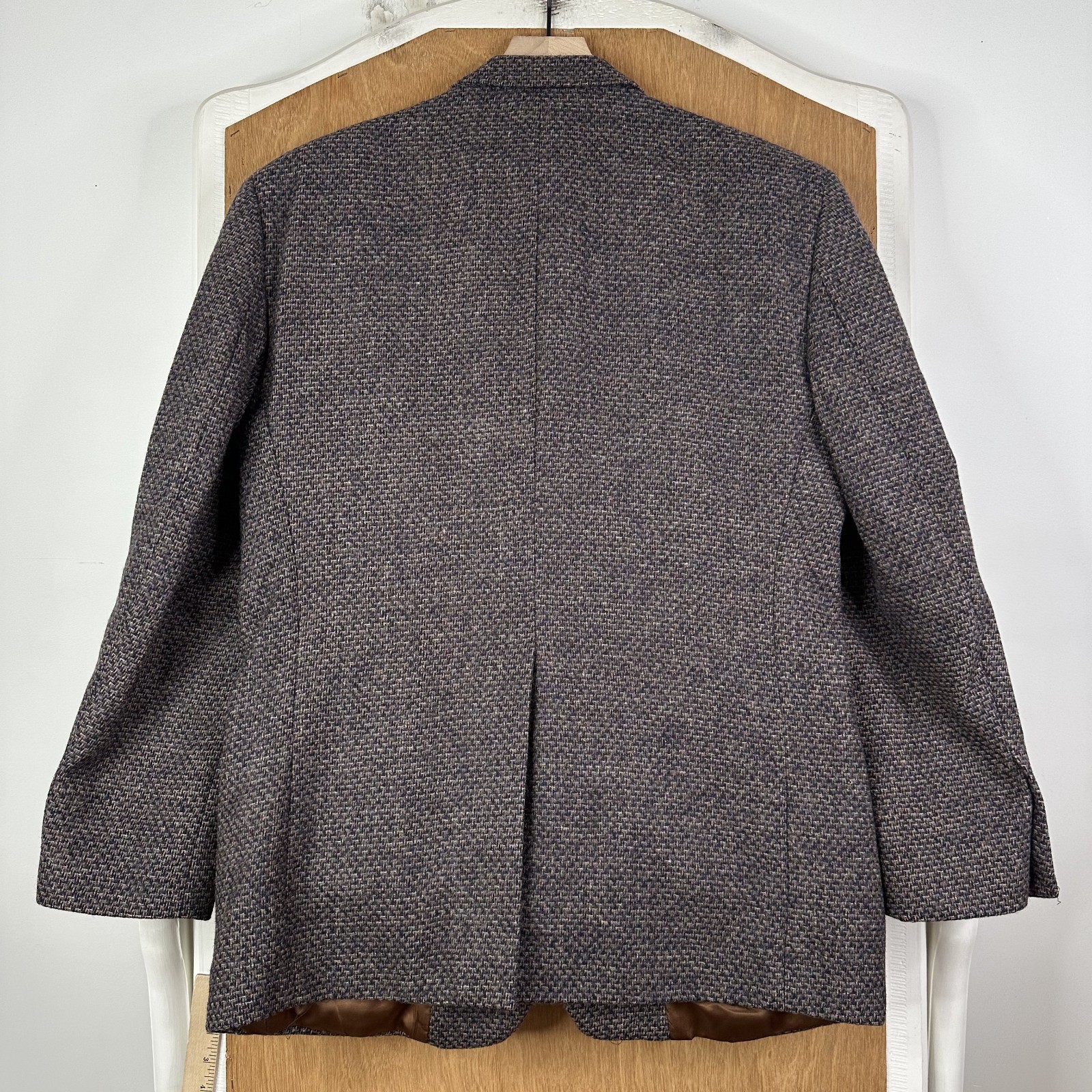 Giorgio Bertucci Tweed Blazer Mens 42R Brown 2 Button Wool Jacket sport Coat