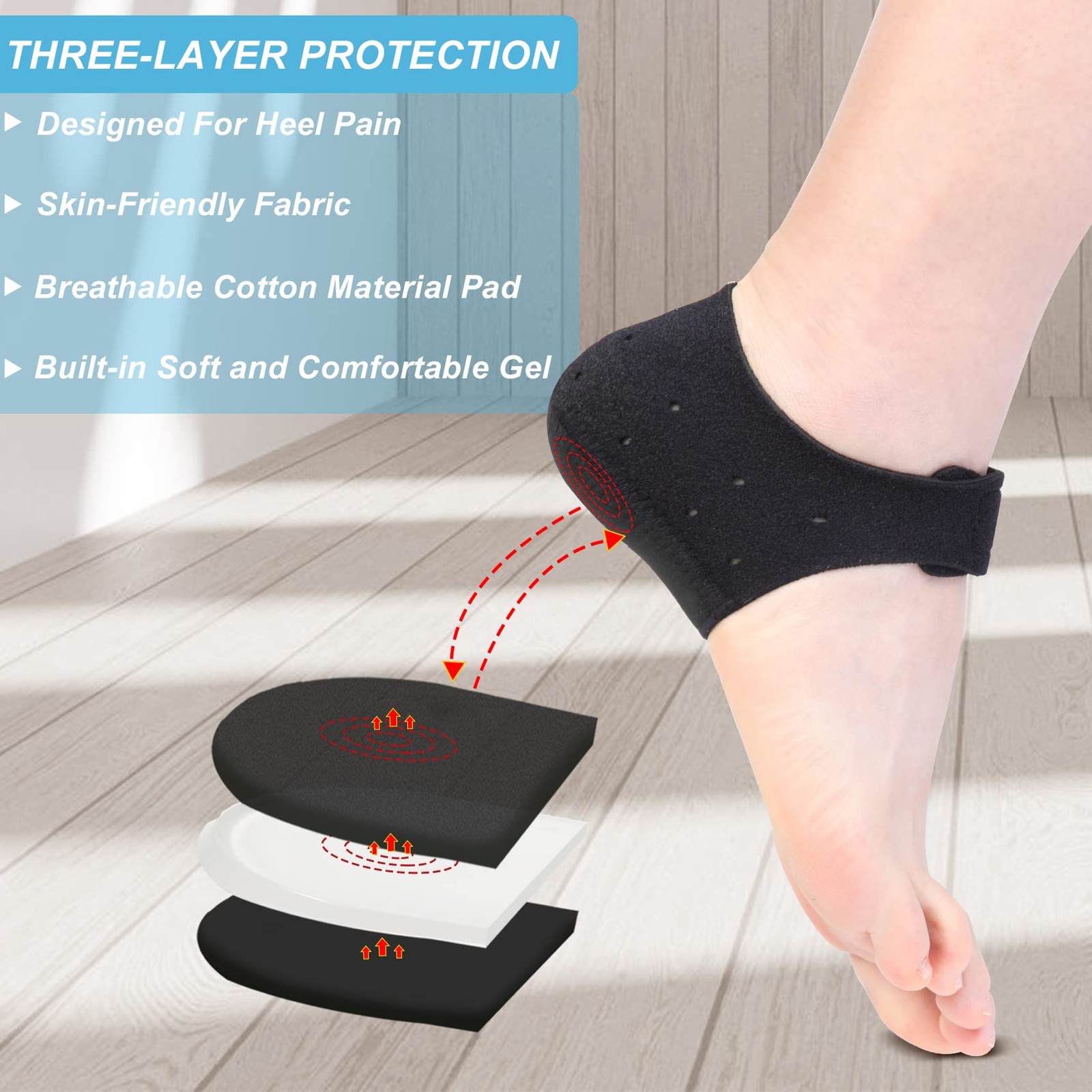 Thicker Heel Cushion Cups for Heel Pain Relief, Plantar Fasciitis & Heel Spur…