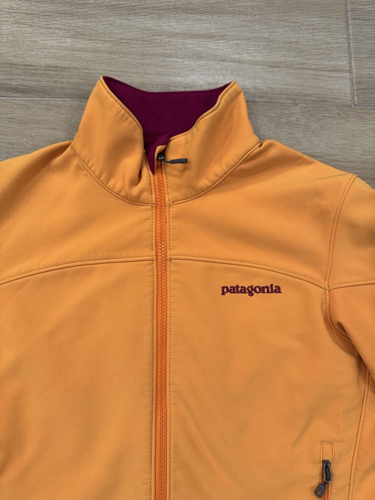 Patagonia Women’s Adze Softshell Jacket MEDIUM Orange Full Zip Outdoor *SEE PICS