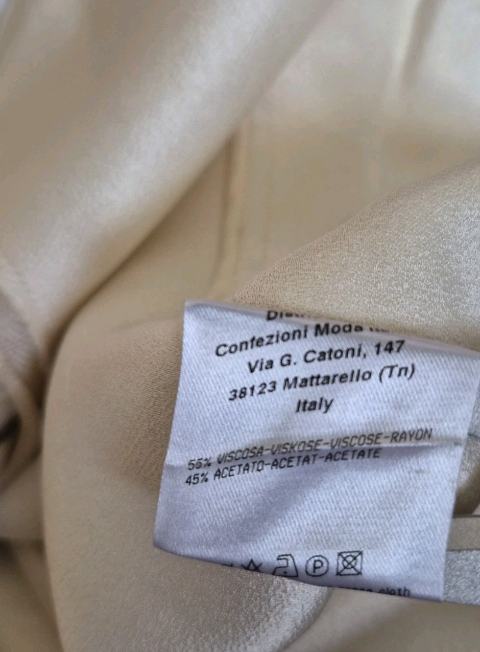 Vintage Calvin Klein Collection Dress Runway Ivory Size 0 / 36 Made In Italy