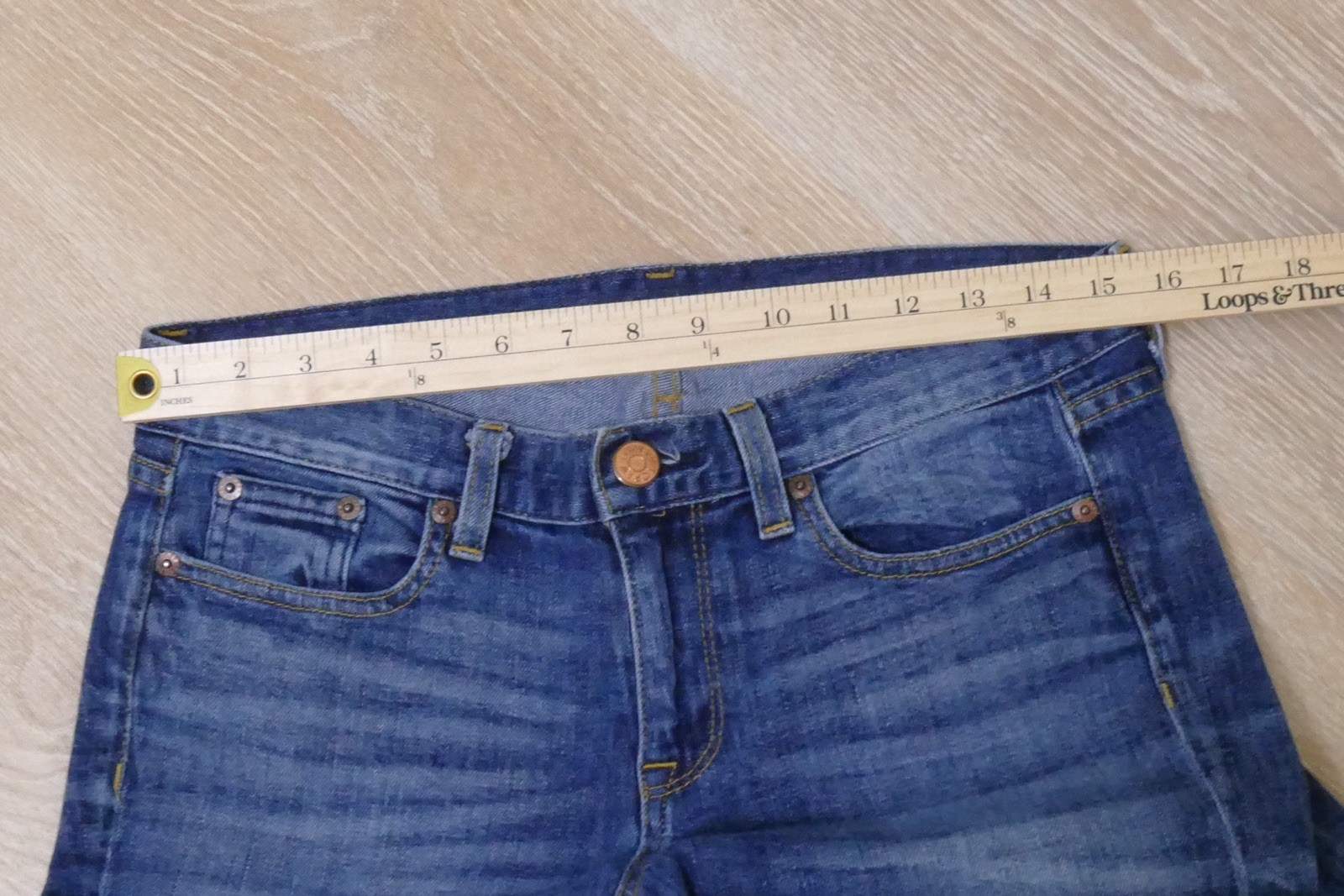 J.CREW *Stretch Low/Mid Rise Raw Wash Skinny Leg Denim Jeans Size 28R
