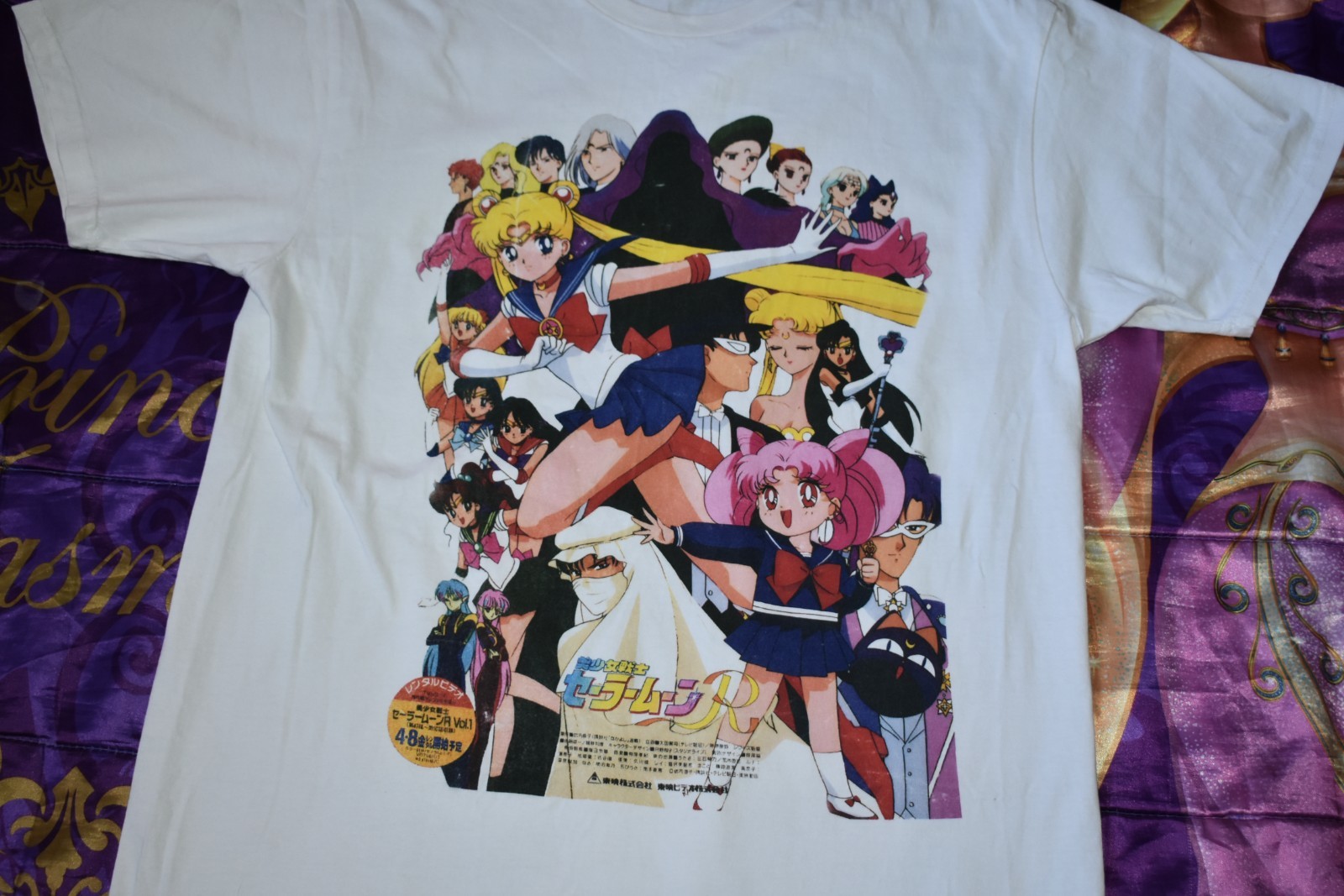 VTG RARE Characters Vintage 90s Made In USA Sailor Moon R Anime T-Shirt Size L