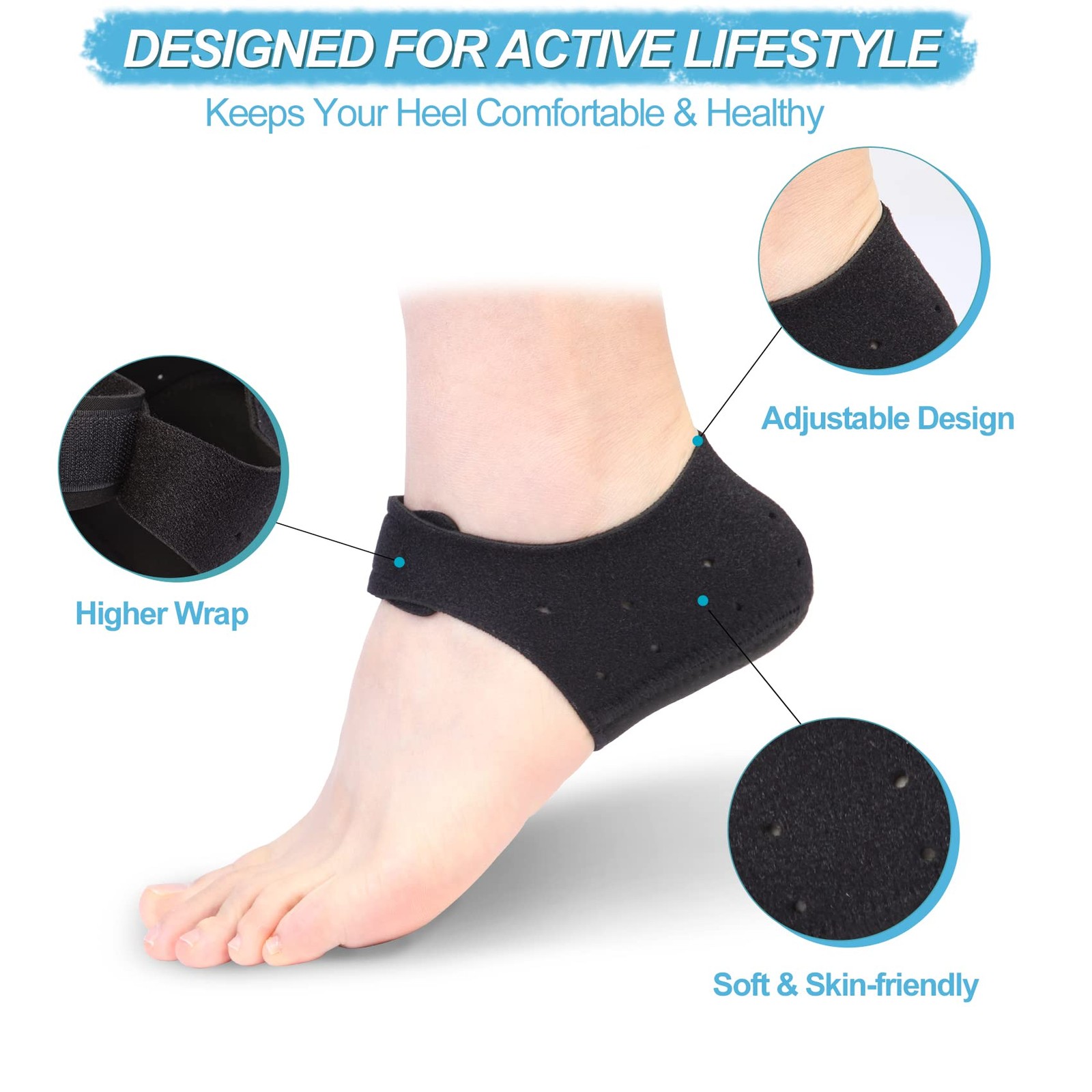 Thicker Heel Cushion Cups for Heel Pain Relief, Plantar Fasciitis & Heel Spur…