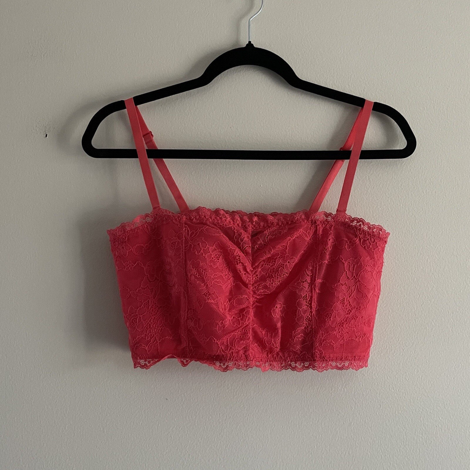 Torrid Curve 1X Tea Berry Removable Multiway Straps Lightly Lined Lace Bandeau