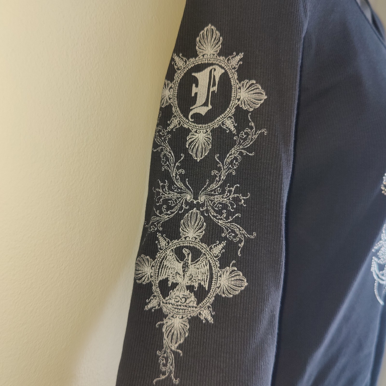 Vintage Freedom Hooded Tshirt Y2K 90s Rock Grunge Retro Rhinestone Biker Women L