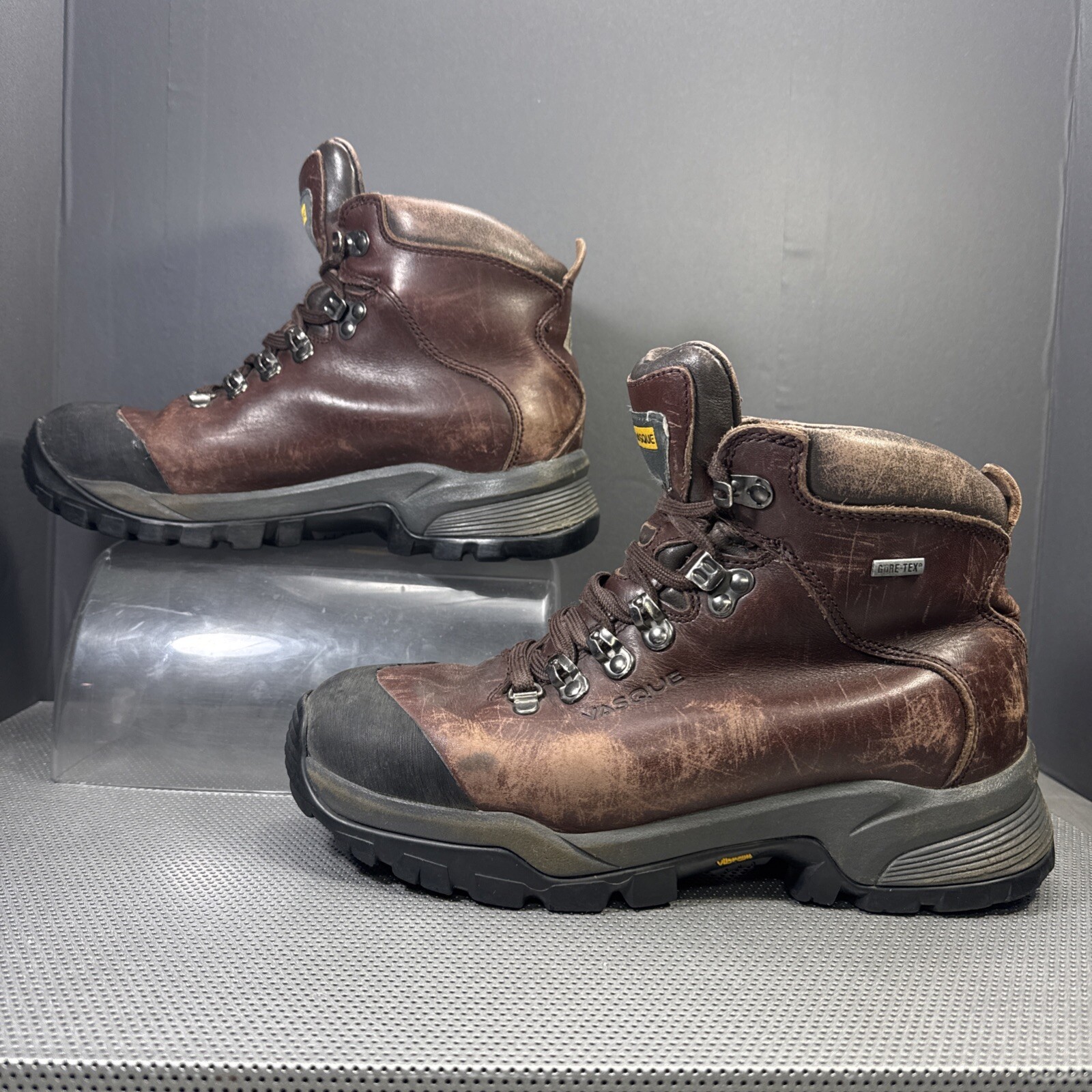 Vasque Summit GTX Boot Gore-TEX Brown Vibram Hiking Backpacking Mens 8 M #7134