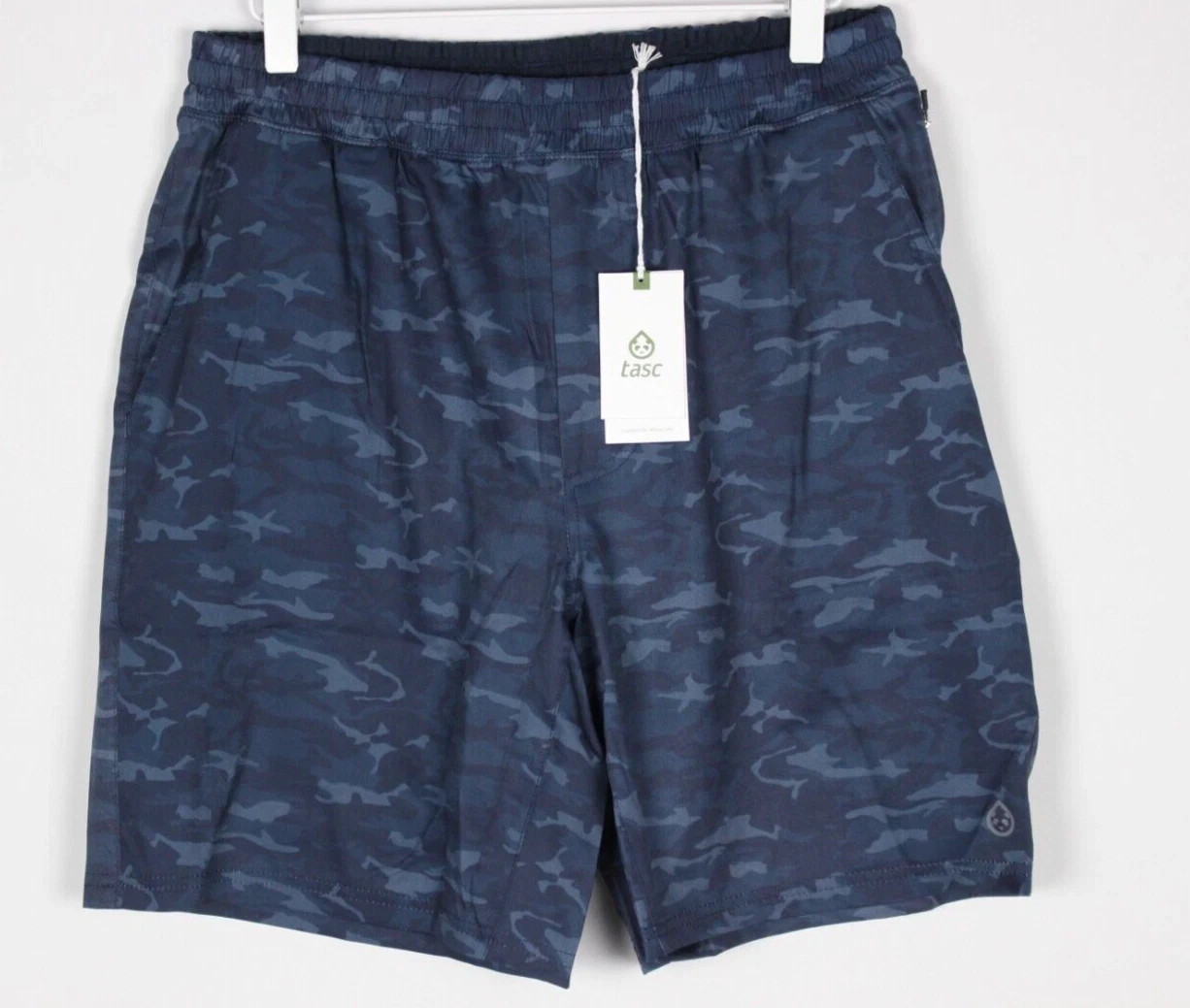 Tasc Performance Men’s Shorts 8″ Recess Lined Navy Blue Camo TM608P 488