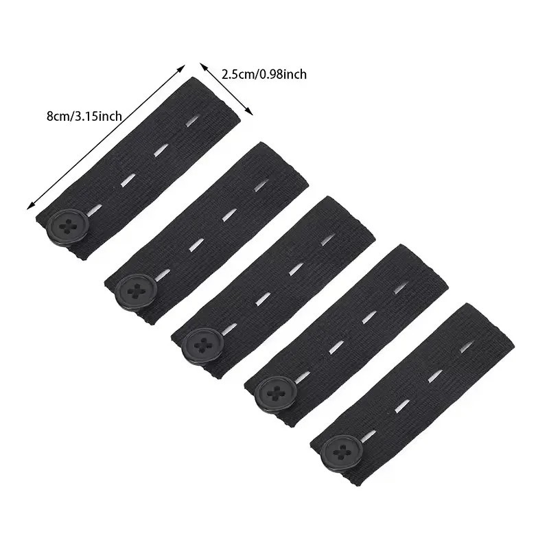 5PCS Waist Extender Button Elastic for Jeans Pants Button Extender Women Men
