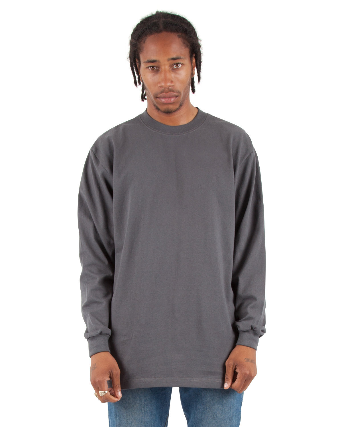 5 Pack Of Shaka Wear Adult Max Heavyweight Long Sleeve Stylish T Shirt SHMHLS