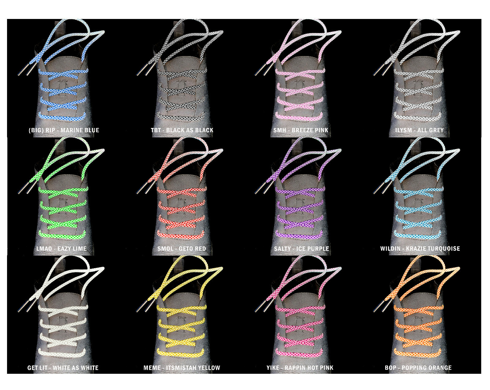 Reflective Bootlaces,Hoodie Cord Rope Shoe Lace Neotrims 6mm Silver Metal Ends