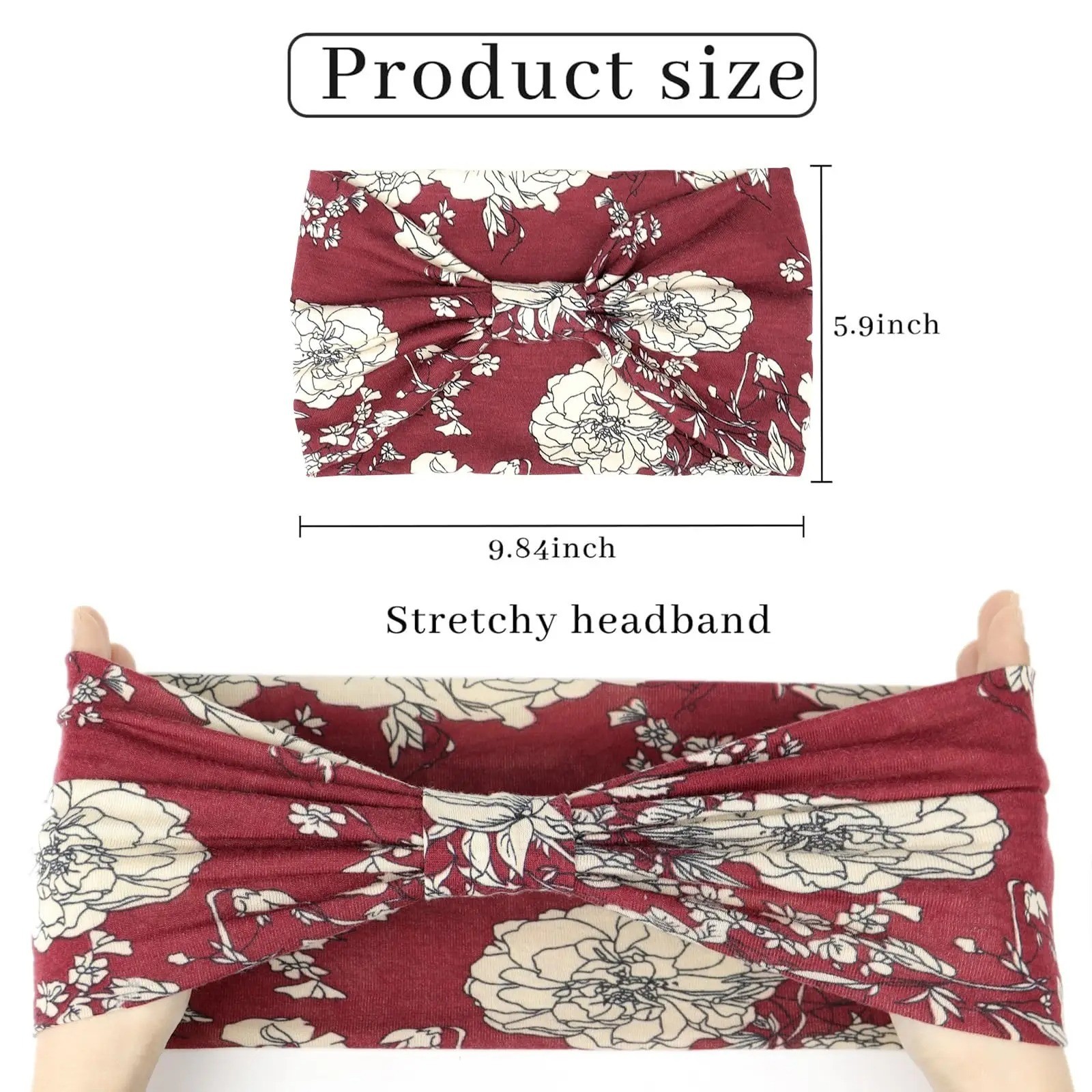 Bandanna Wide Sports Yoga Headband Stretch Hairband Elastic Hair Band Turban USA