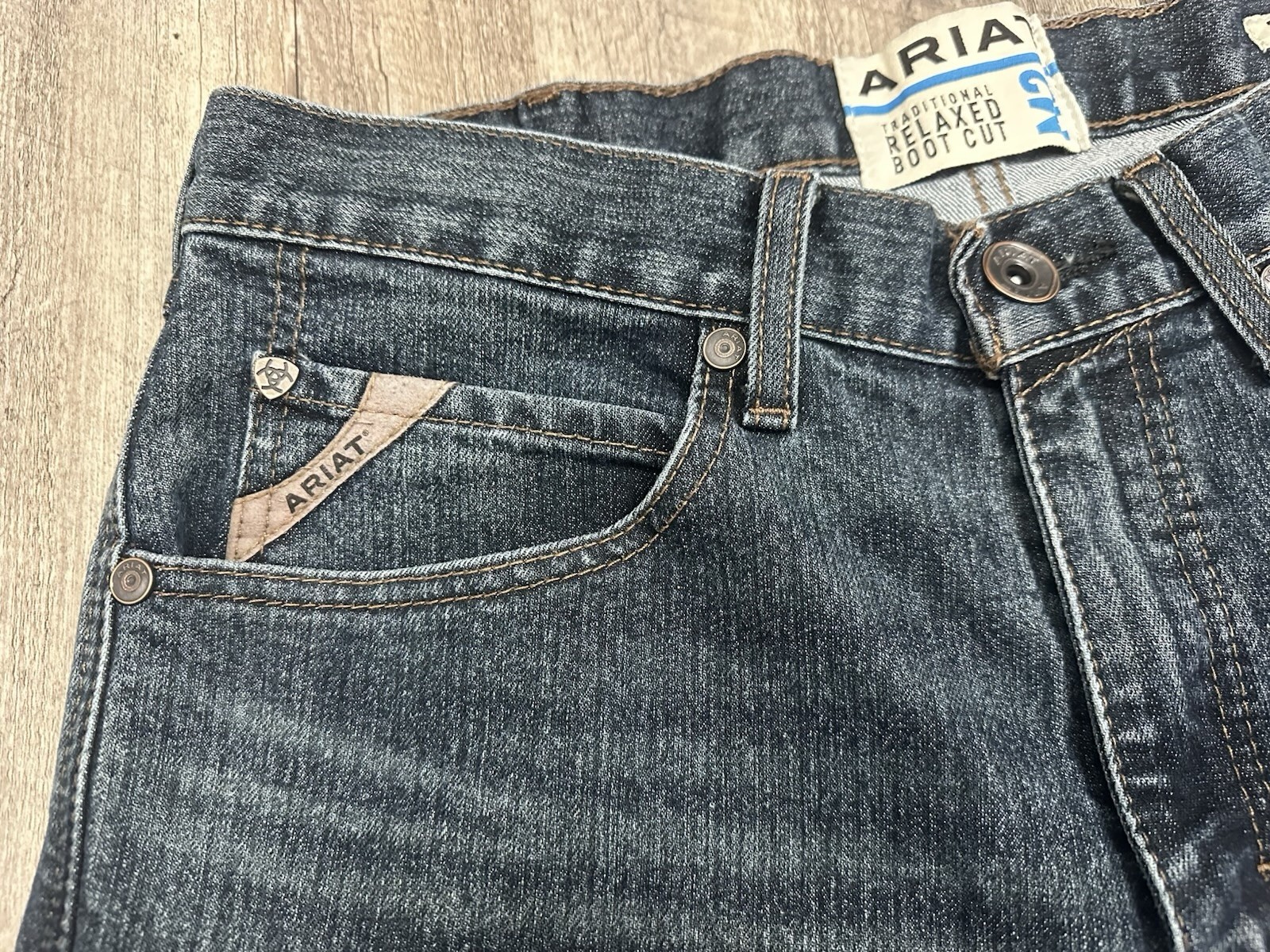 Ariat M2 Relaxed Boot Cut Mens 32×36 Stretch Denim Blue Jeans Western VGC