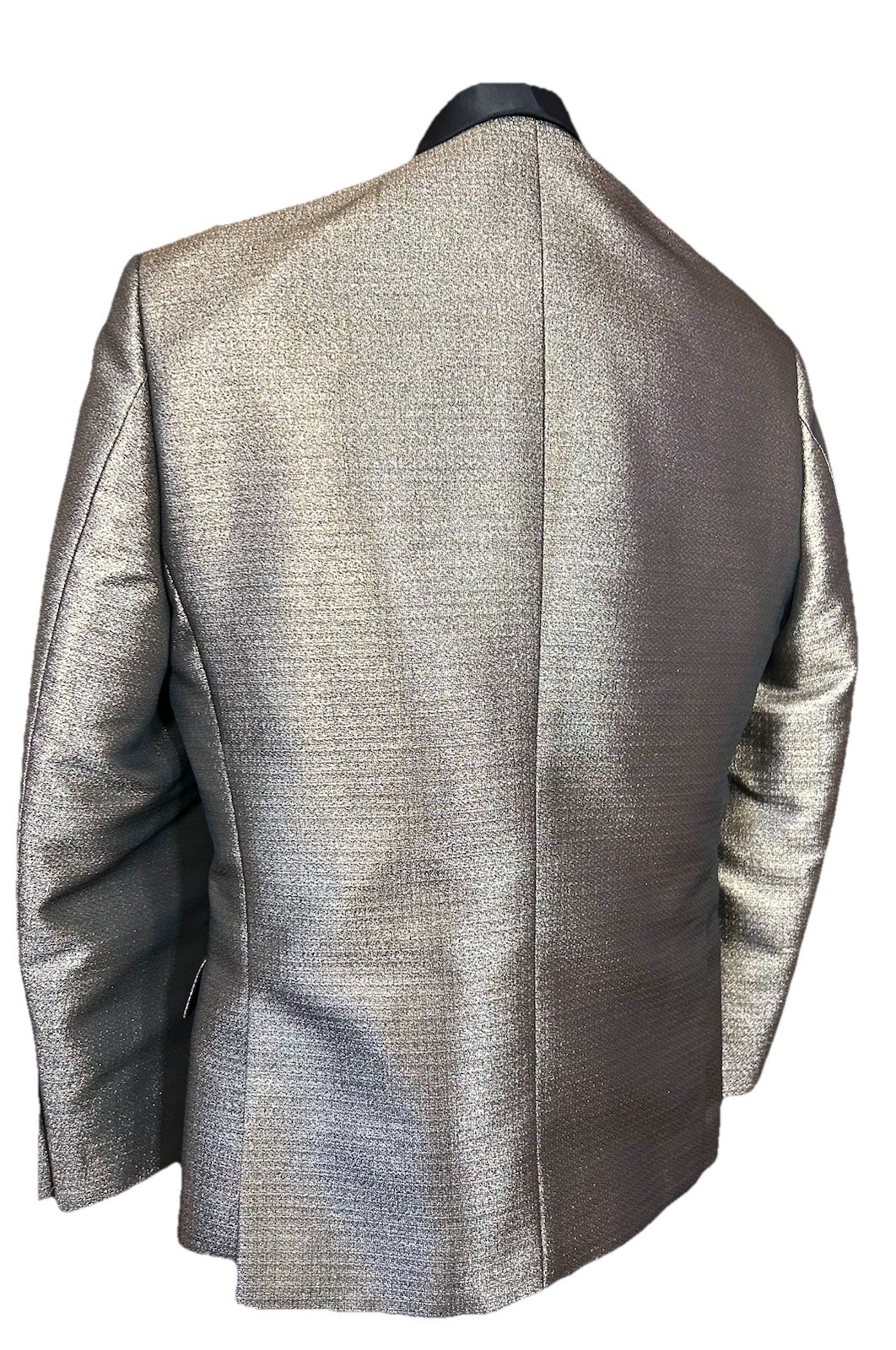 Gold Metallic Tuxedo Jacket Tre Vero Gold Sparkle Shimmer Sport Coat Mens 40 S