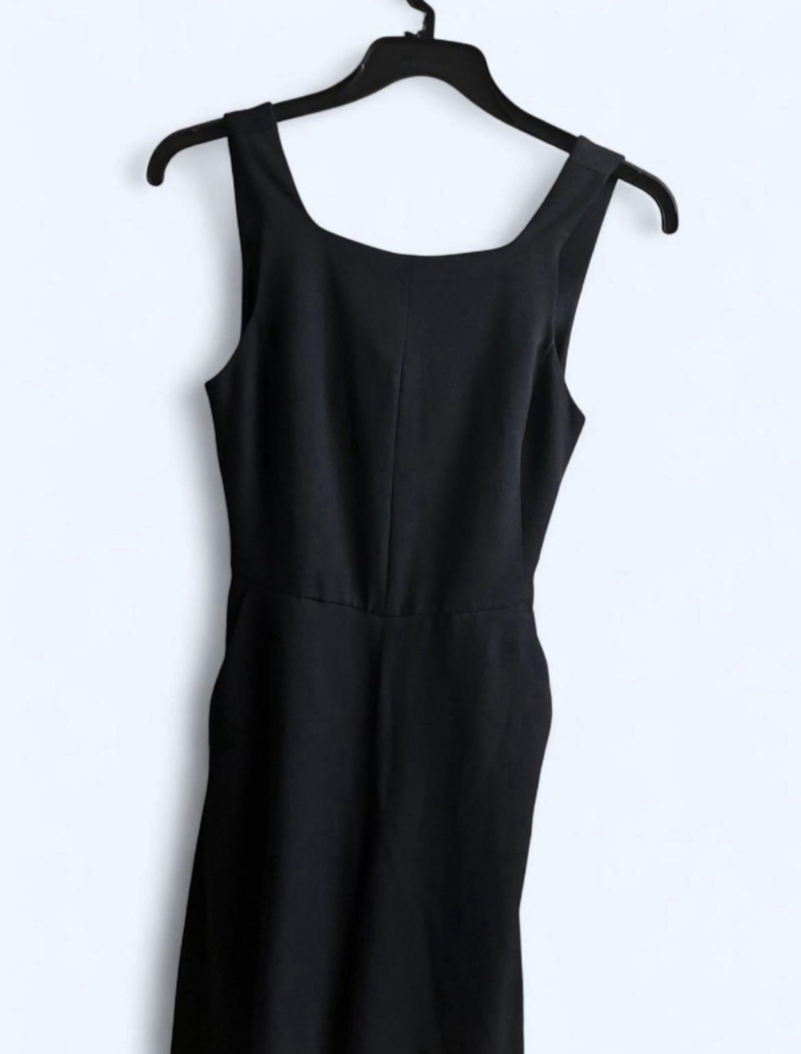 Wilfred Black Sleeveless Square Neck Wide-Leg Polyester Jumpsuit Women’s 8