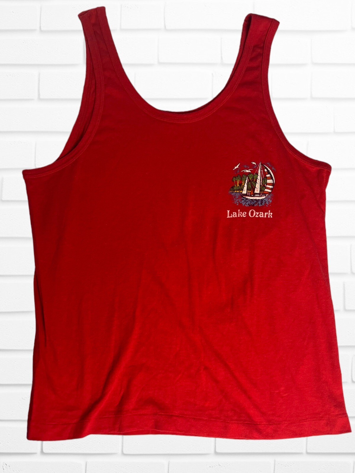 Ched by Anvil Lake Ozark Women’s Tank Top Red