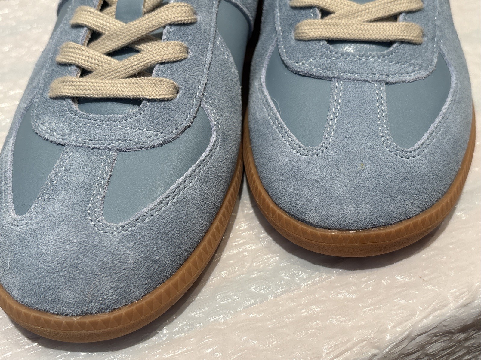 Steve Madden Dixin Leather BLUE Suede GAT Sneakers Trainers 11M-US UK-10 EU-44