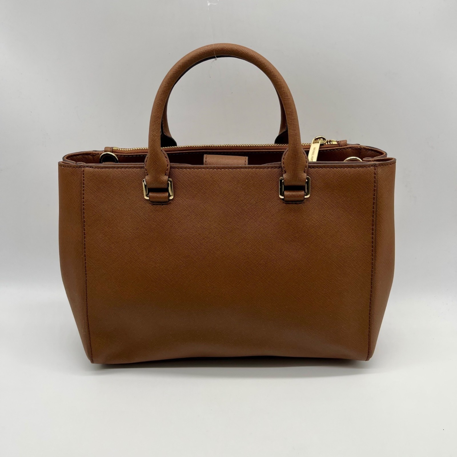 Michael Kors Brown Saffiano Leather Savannah Tote Bag