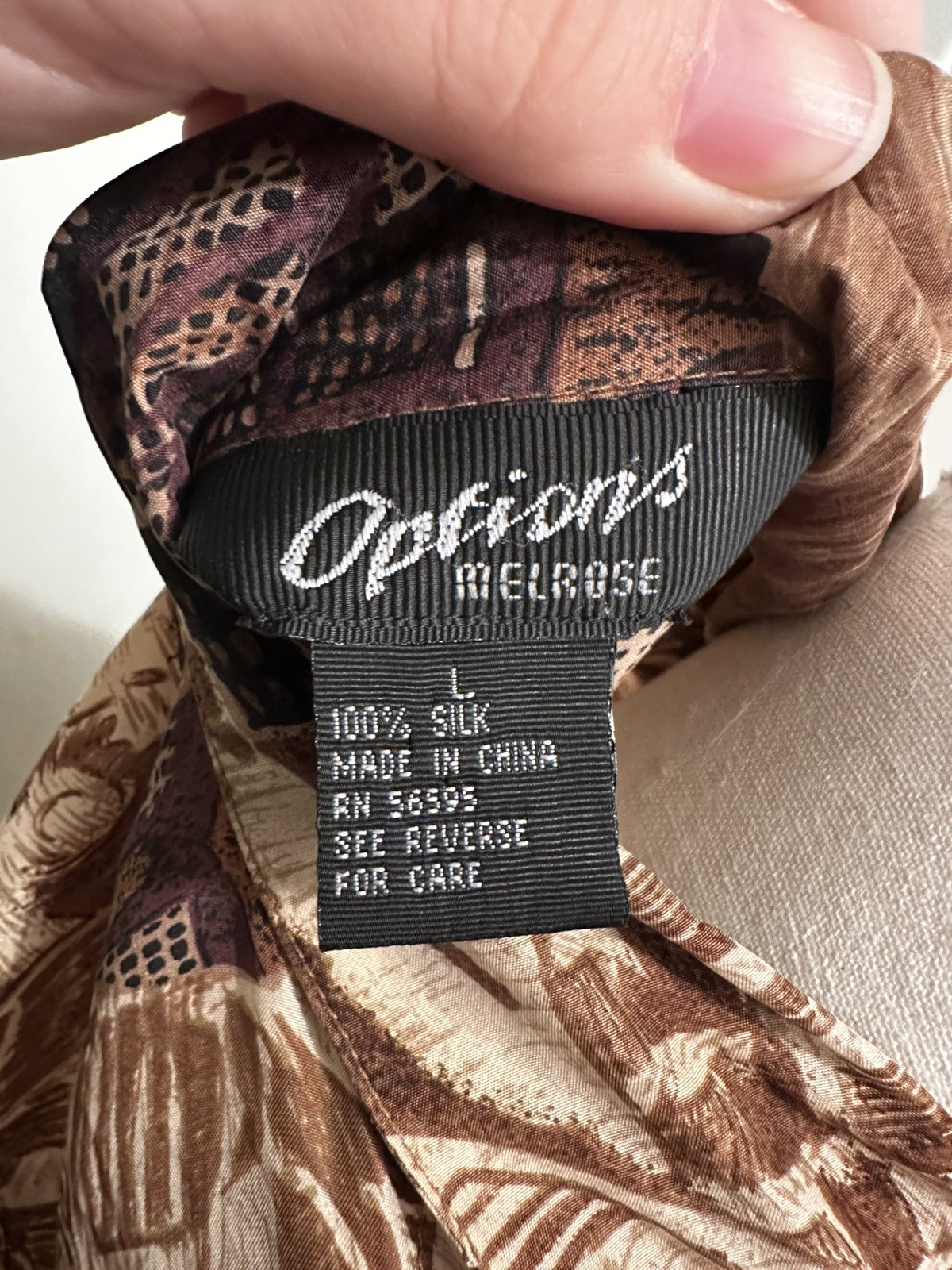 Options Melrose Short Sleeve Button Down Collared Shirt Size L – SEE DESCRIPTION