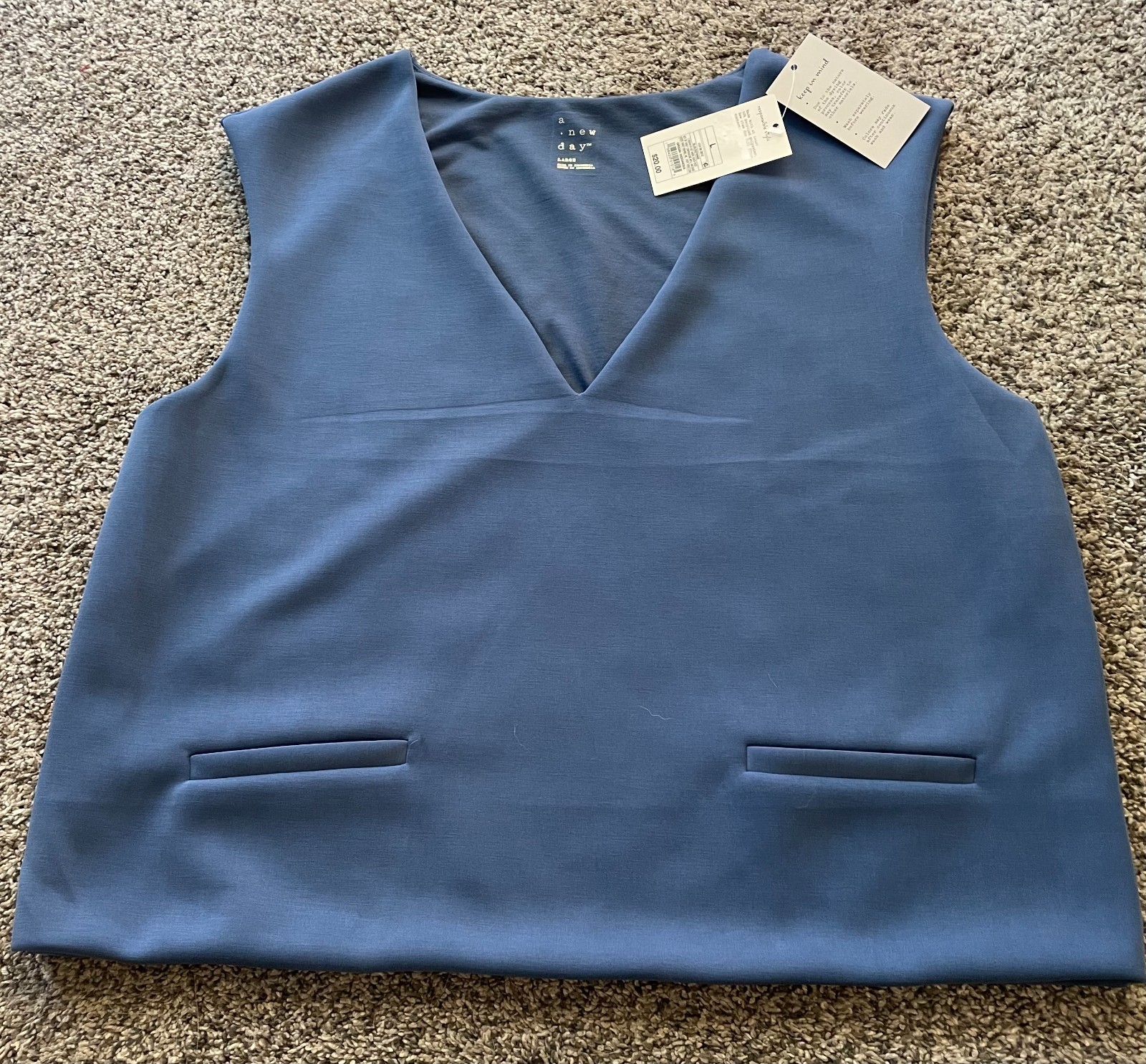Women’s Sandwash Vest – A New Day™ SIZE: L / Color: Blue – Brand new – Gift!!