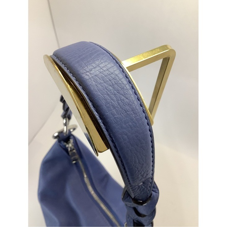 Coach Abby Duffle Pebbled Leather Braided-Handle Hobo Shoulder Bag