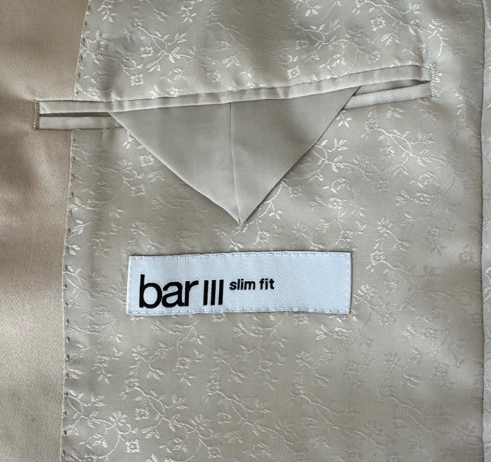 $360 NEW BAR III Mens Tan Soft Cotton Slim Stretch Blazer Sport Coat Suit Jacket
