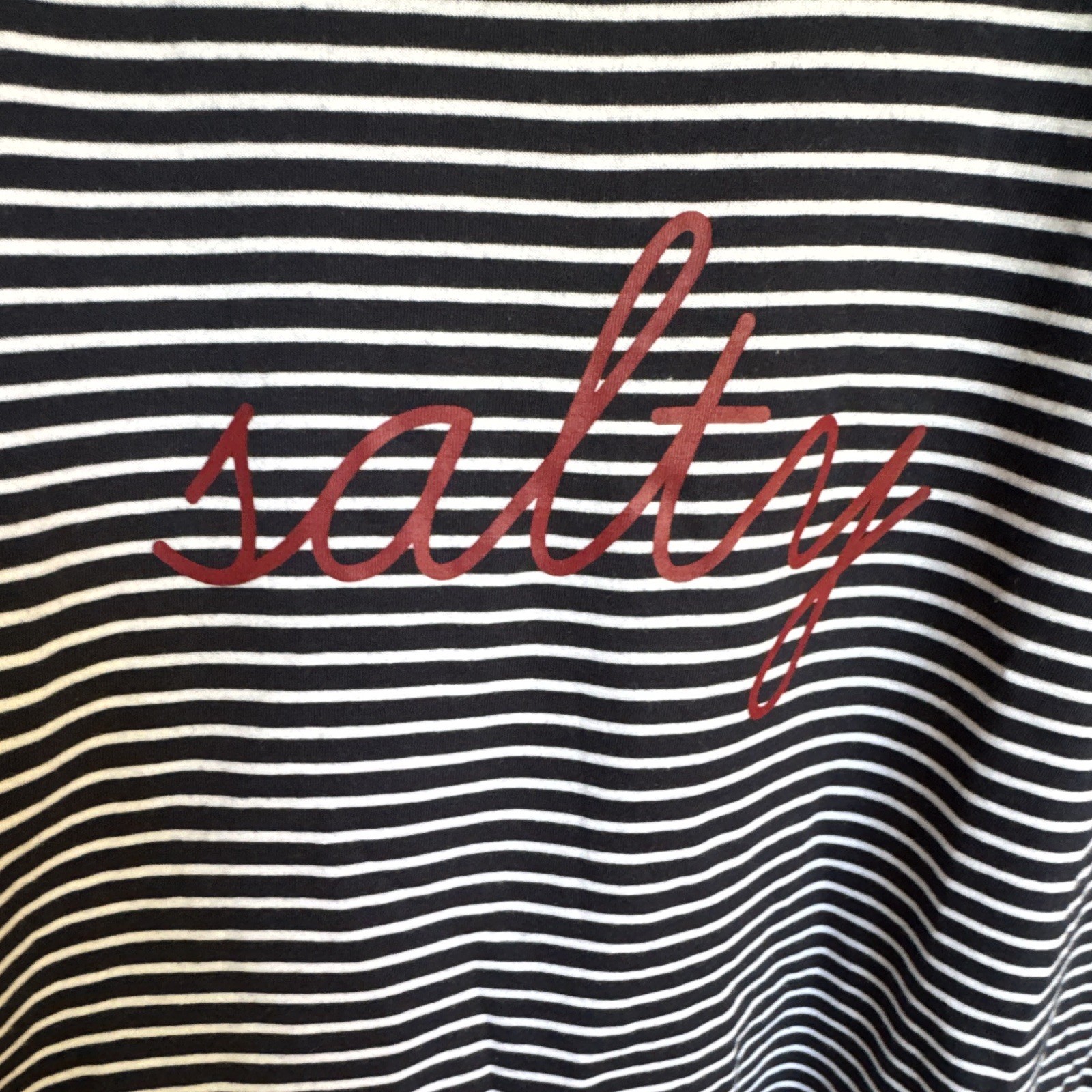 Pact Women’s Striped Crew Neck Organic Cotton T-Shirt Navy/White 2X