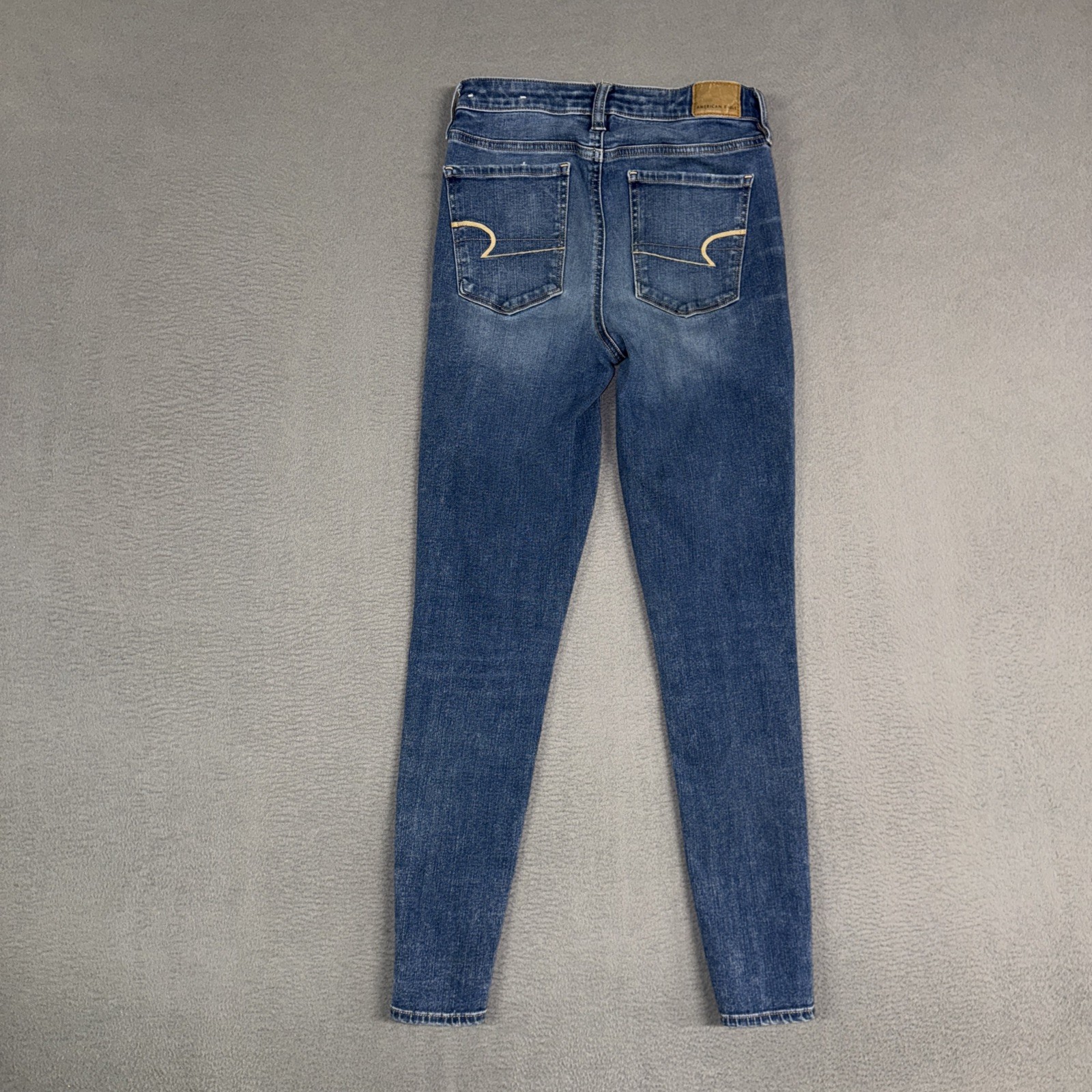 American Eagle Jeans Womens 2 Blue Hi-Rise Jegging Stretch Distressed Denim