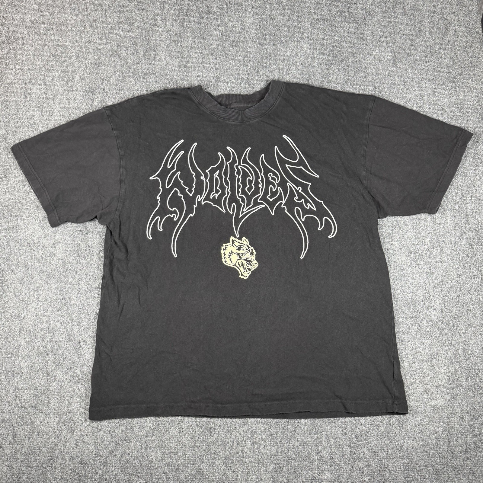 Darc Sport Wolves T Shirt Mens 2XL Black Spell out Grunge
