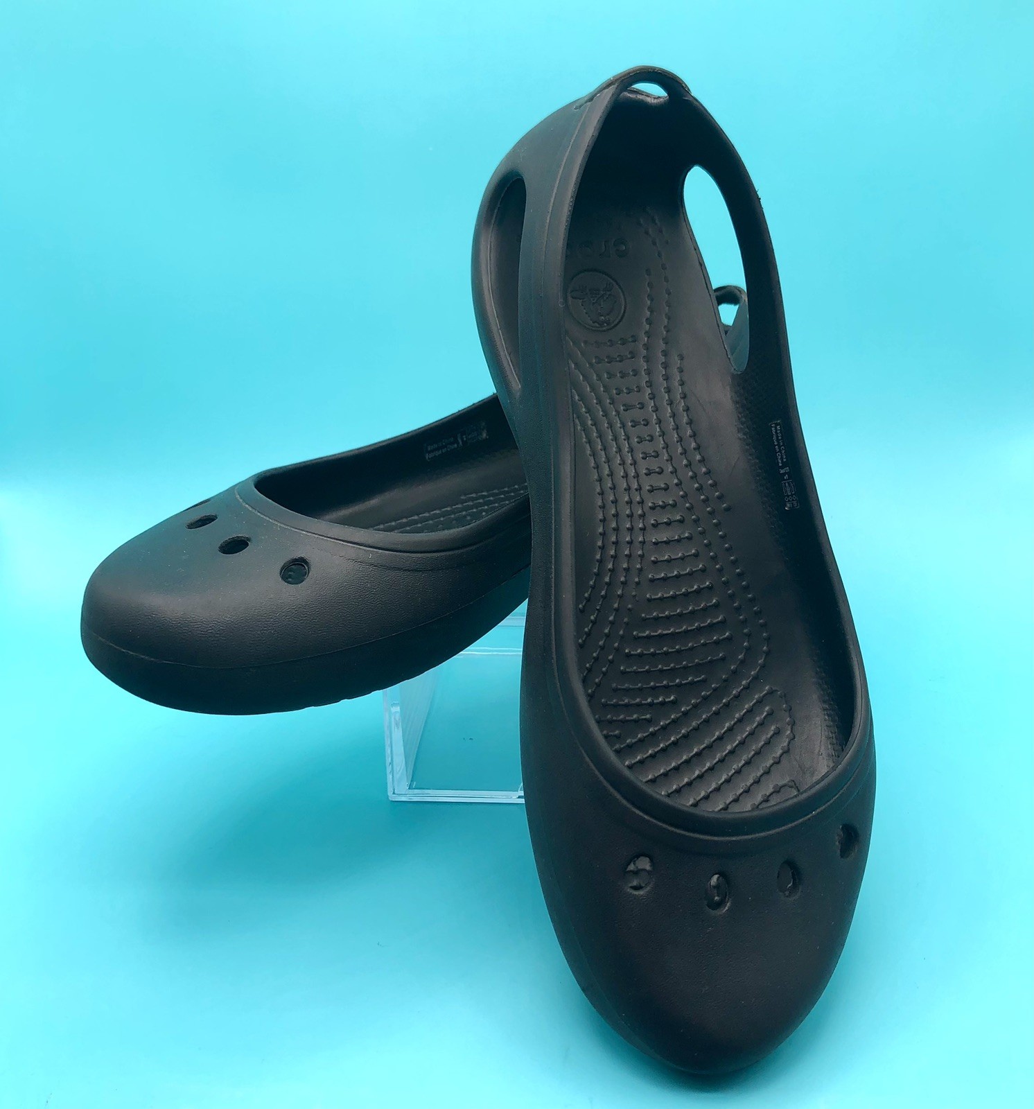 Crocs Kadee Shoes Womens Size 9 Black Ballet Flats Casual Comfort Slip On