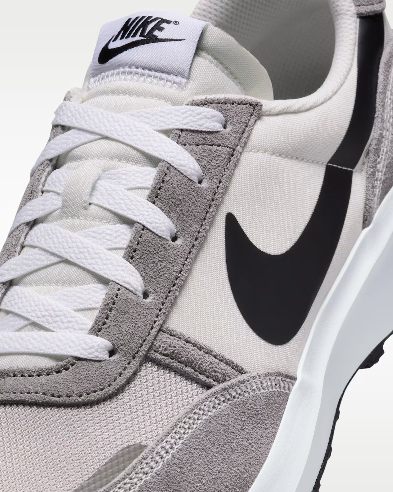 Nike Waffle Debut Flat Pewter Black White Running Sneakers FJ4195-003 Mens Sizes