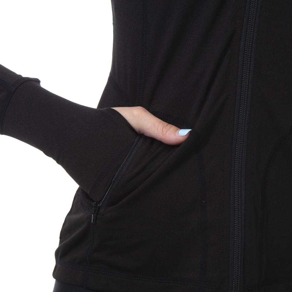 Full Zip Activewear Mesh Panel Jacket For Women