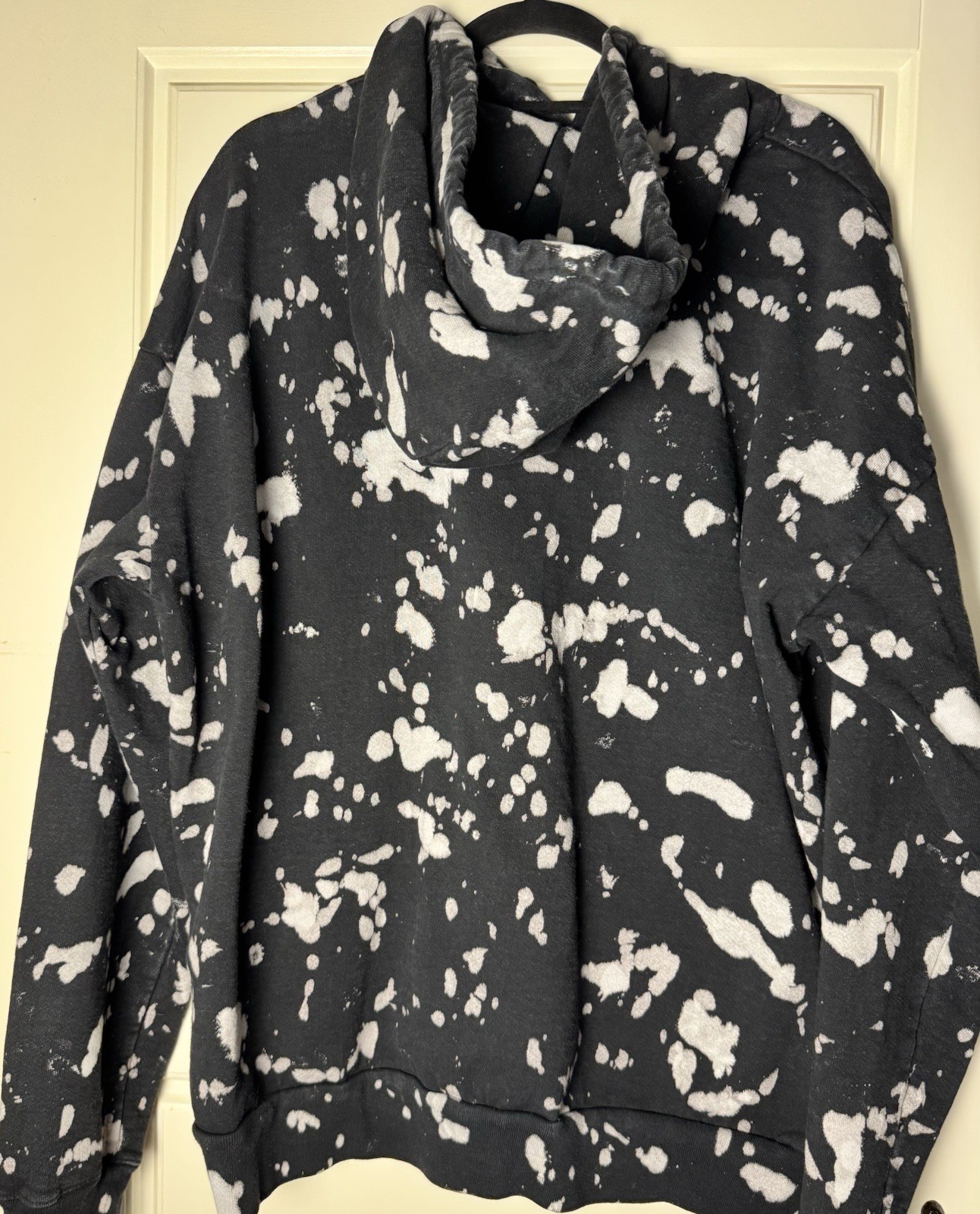 NOON GOONS VERTIGO HOODIE XL Gothic Logo HVY WGT Cotton BLEACH SPLAT RARE HTF