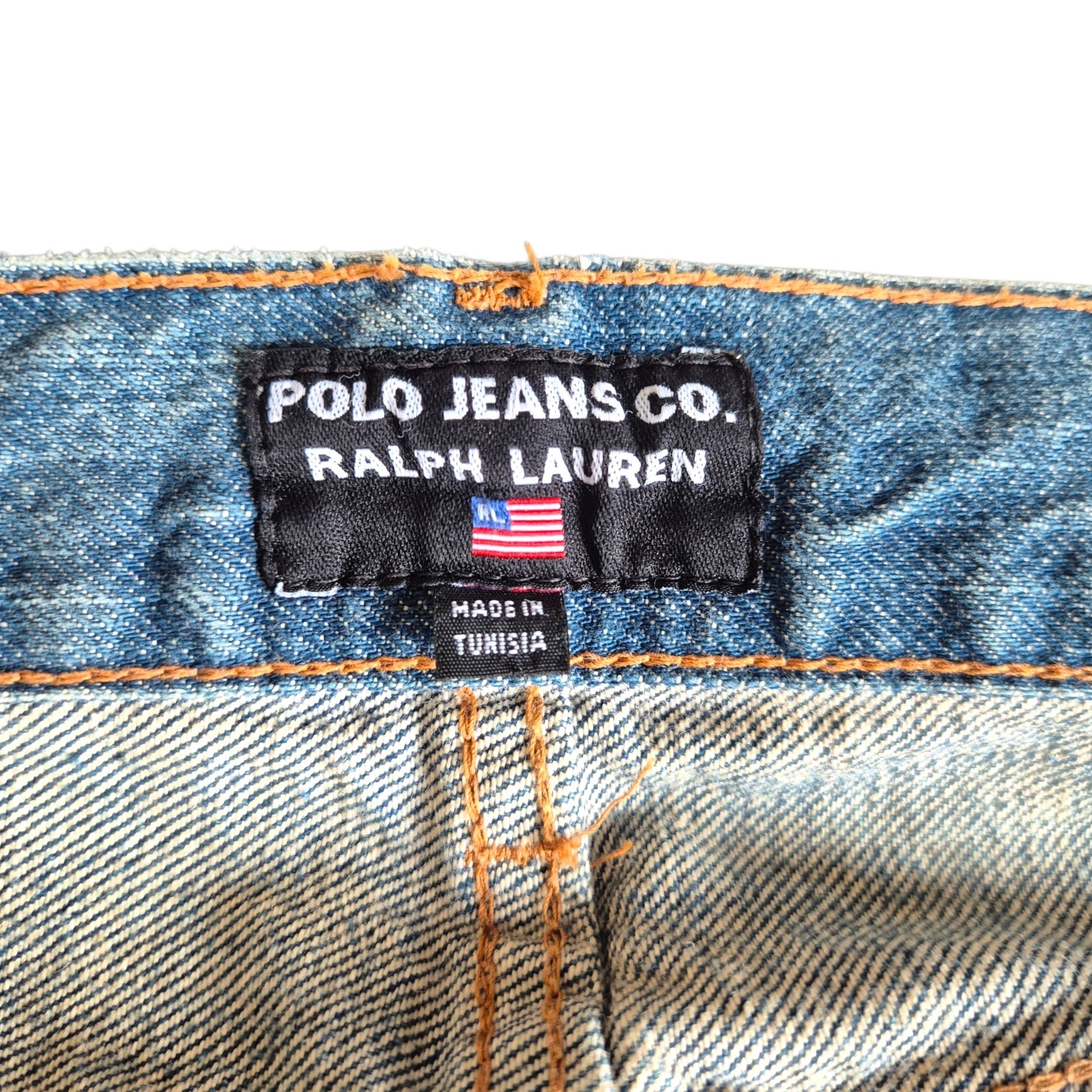 Polo Jeans Co Ralph Lauren Colton Jeans Mens W36 L32 Blue Straight Bootcut Denim