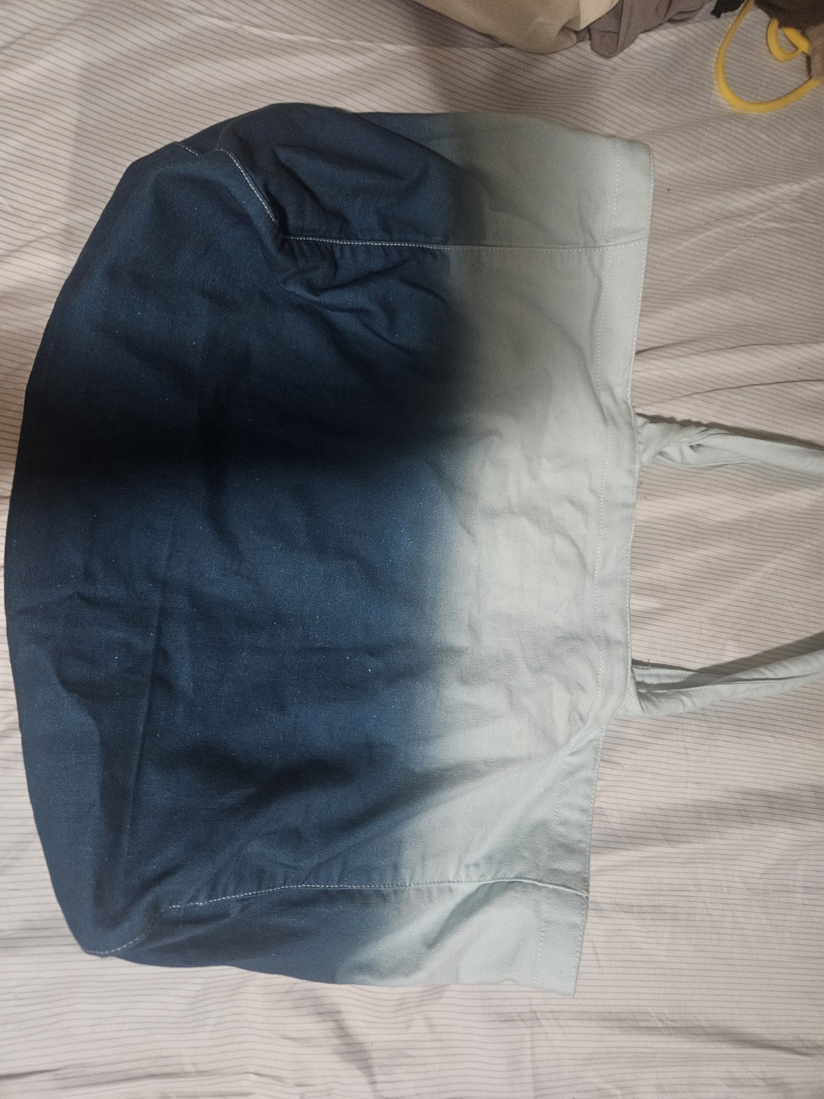 Athleta Blue Ombre Oversized Canvas Tote Perfect Beach Bag Great Condition