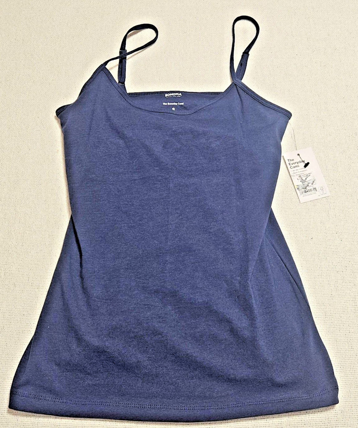 Cami Navy Everyday Padded Adjustable Staps Womens Small By Sonoma Goods For Life