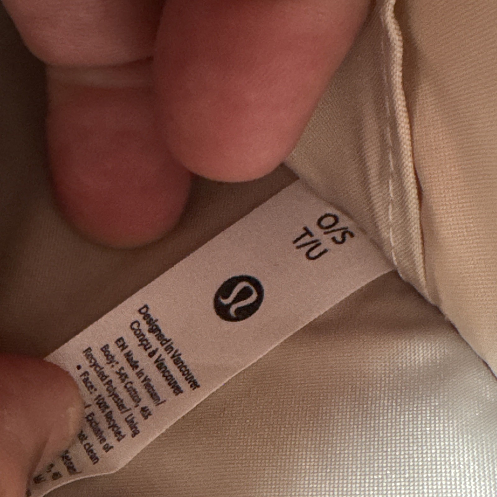 Lululemon Two-Tone Canvas Tote Bag Beige OS – Good Condition – Free Shipping!