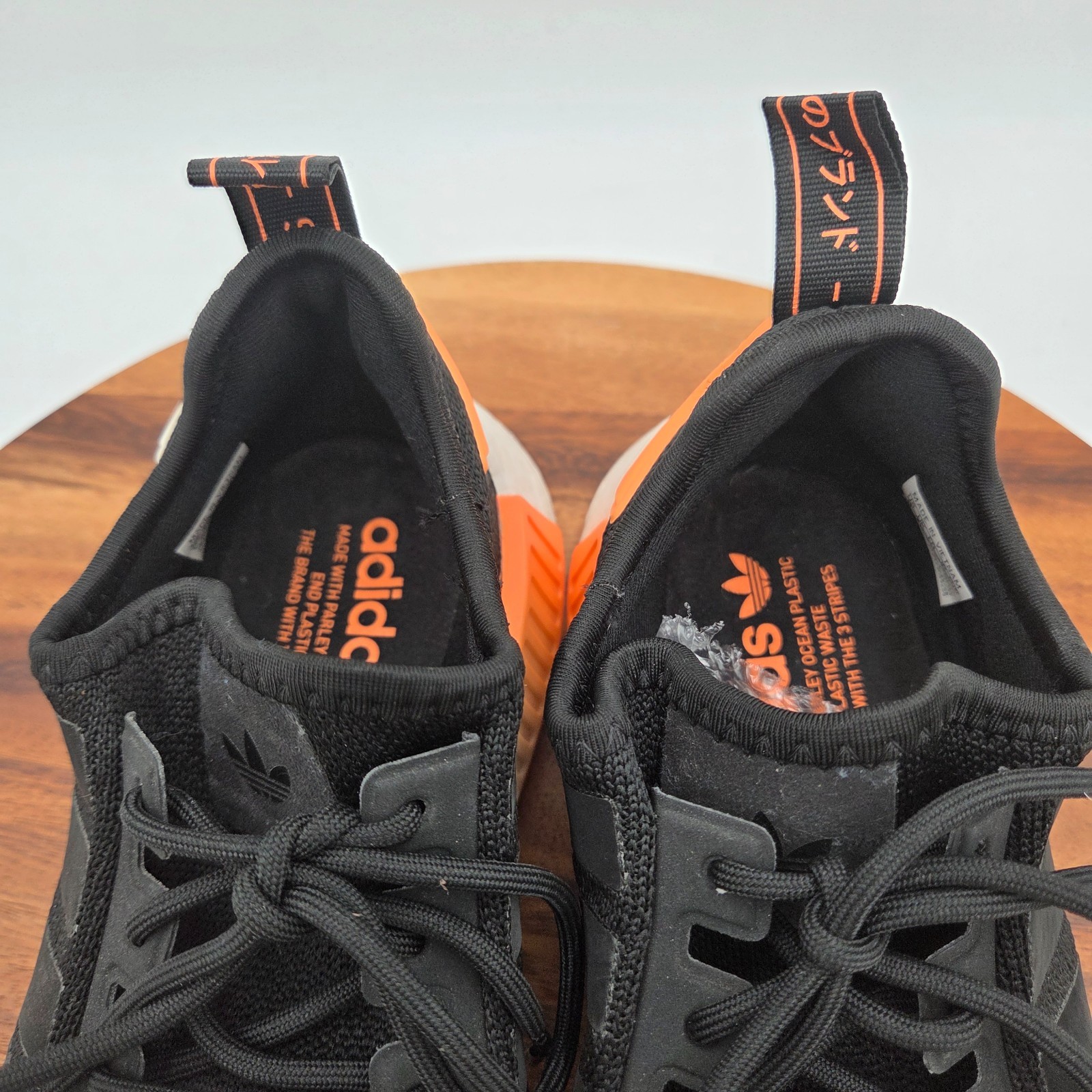 Size 9 – Adidas NMD_R1 Black Beam Orange Women’s Shoes Boost Sneakers