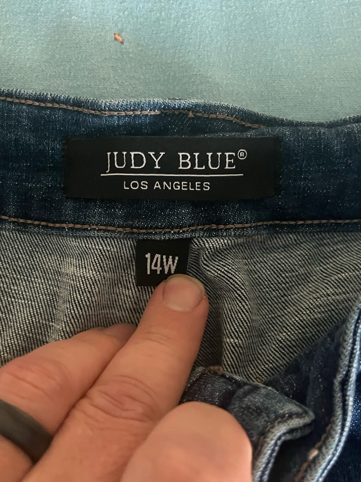 Judy Blue Jeans Womens Control Top Flare Bootcut Size 14W Frey Hem Denim Jeans