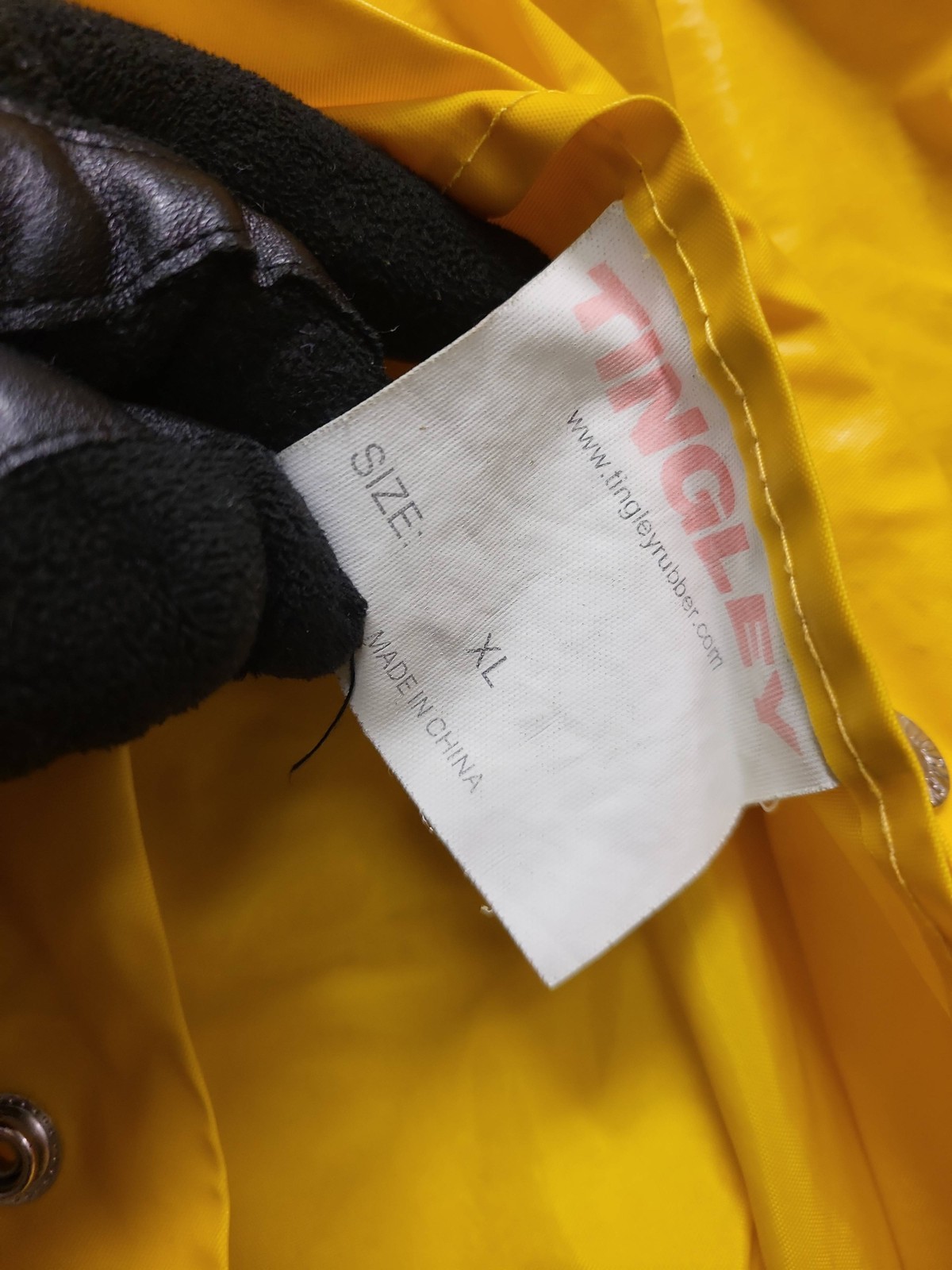 Tingley Men’s XL Yellow Raincoat Jacket Snap Front Heavy Duty Waterproof Slicker