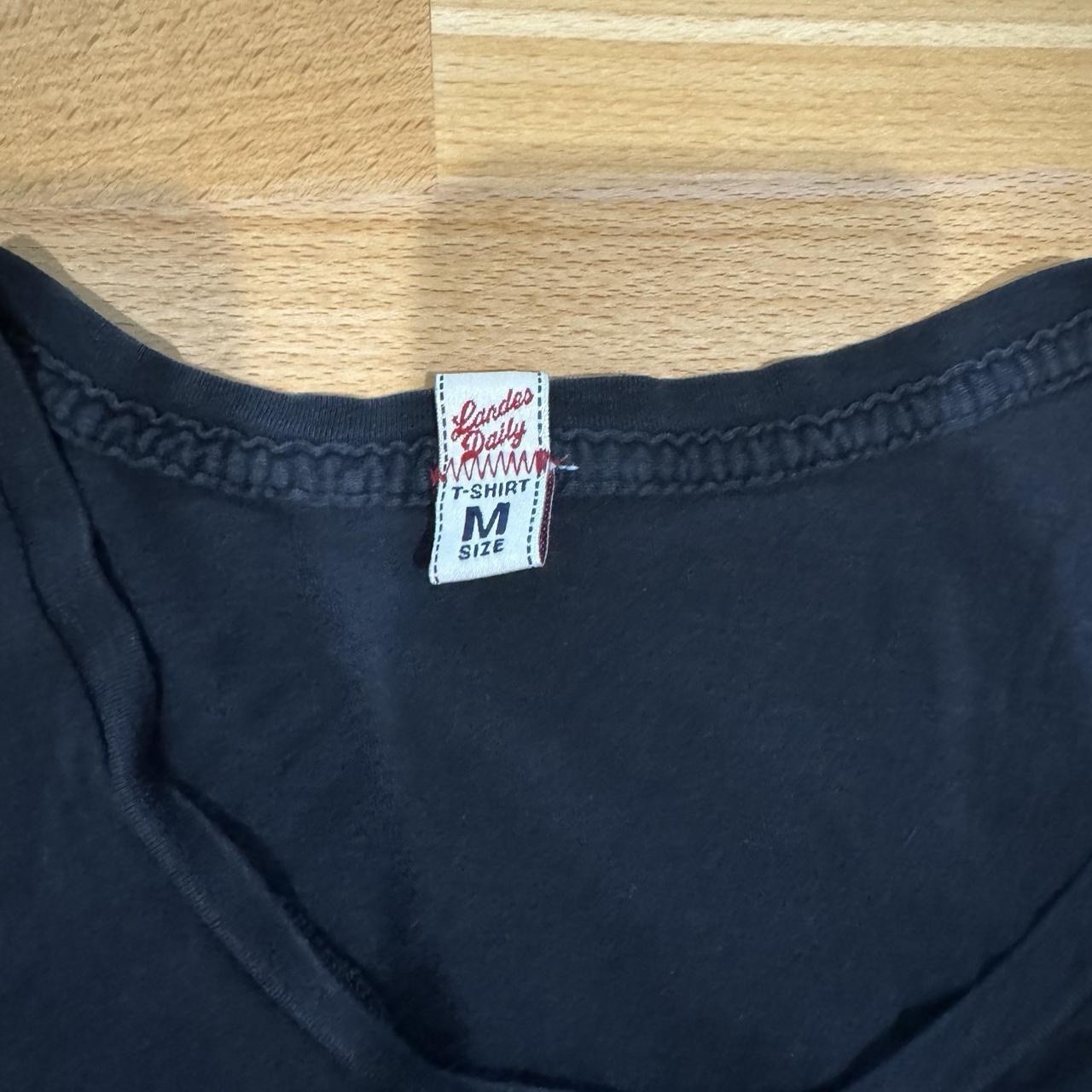 Women’s Black V Neck Long sleeve T-shirt Color Black New Size M