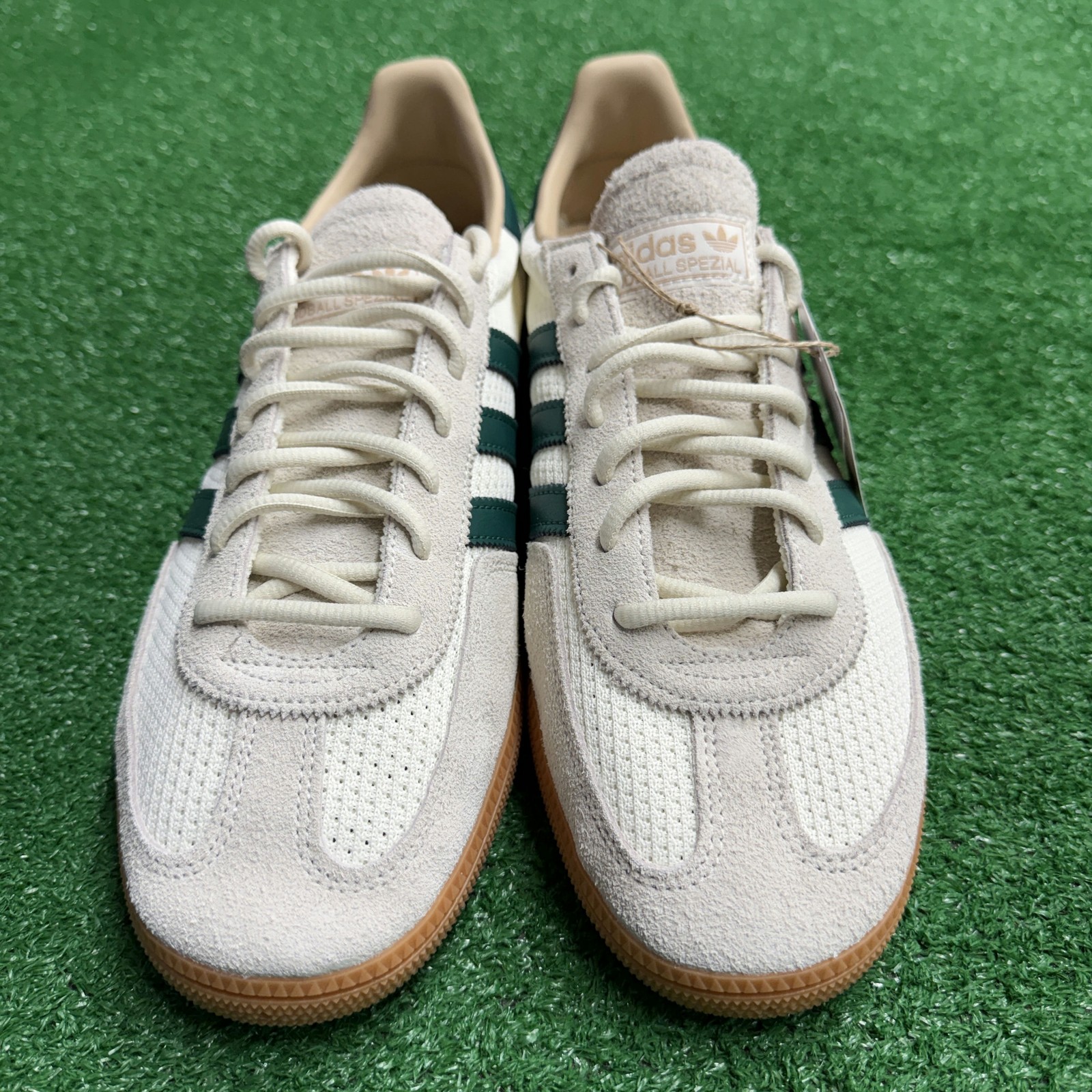 Adidas Handball Spezial Off White Collegiate Green Gum Mens IH6592 NEW Multi Sz