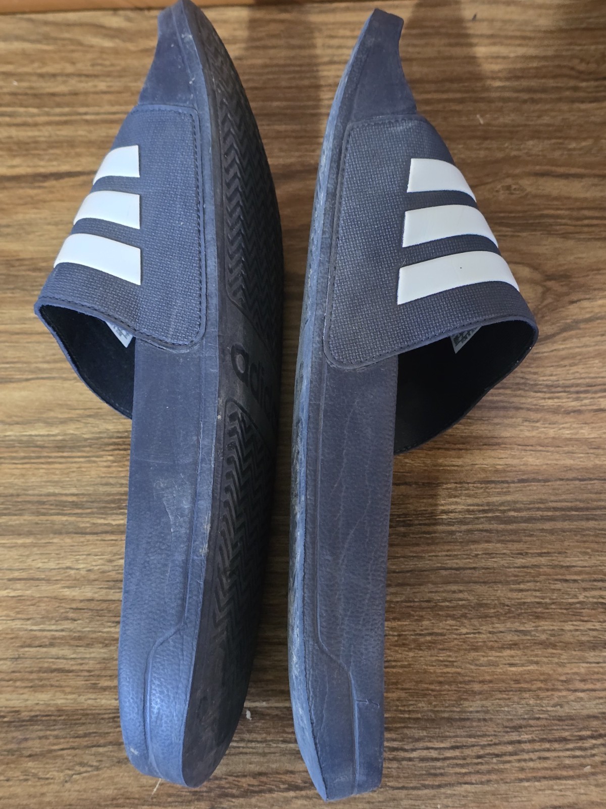 Adidas Men’s Cloudfoam Comfort Slides GZ5920 Pool Sandals Navy Blue White Sz 13