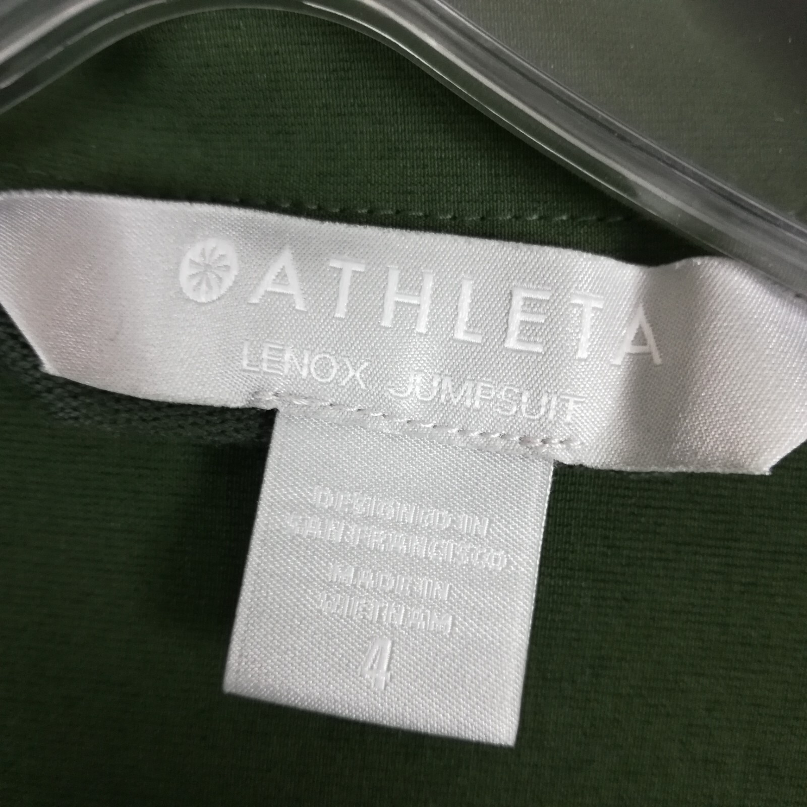 Athleta Womens Lenox Jumpsuit Tuscan Olive Casual Workwear Travel Zip 4
